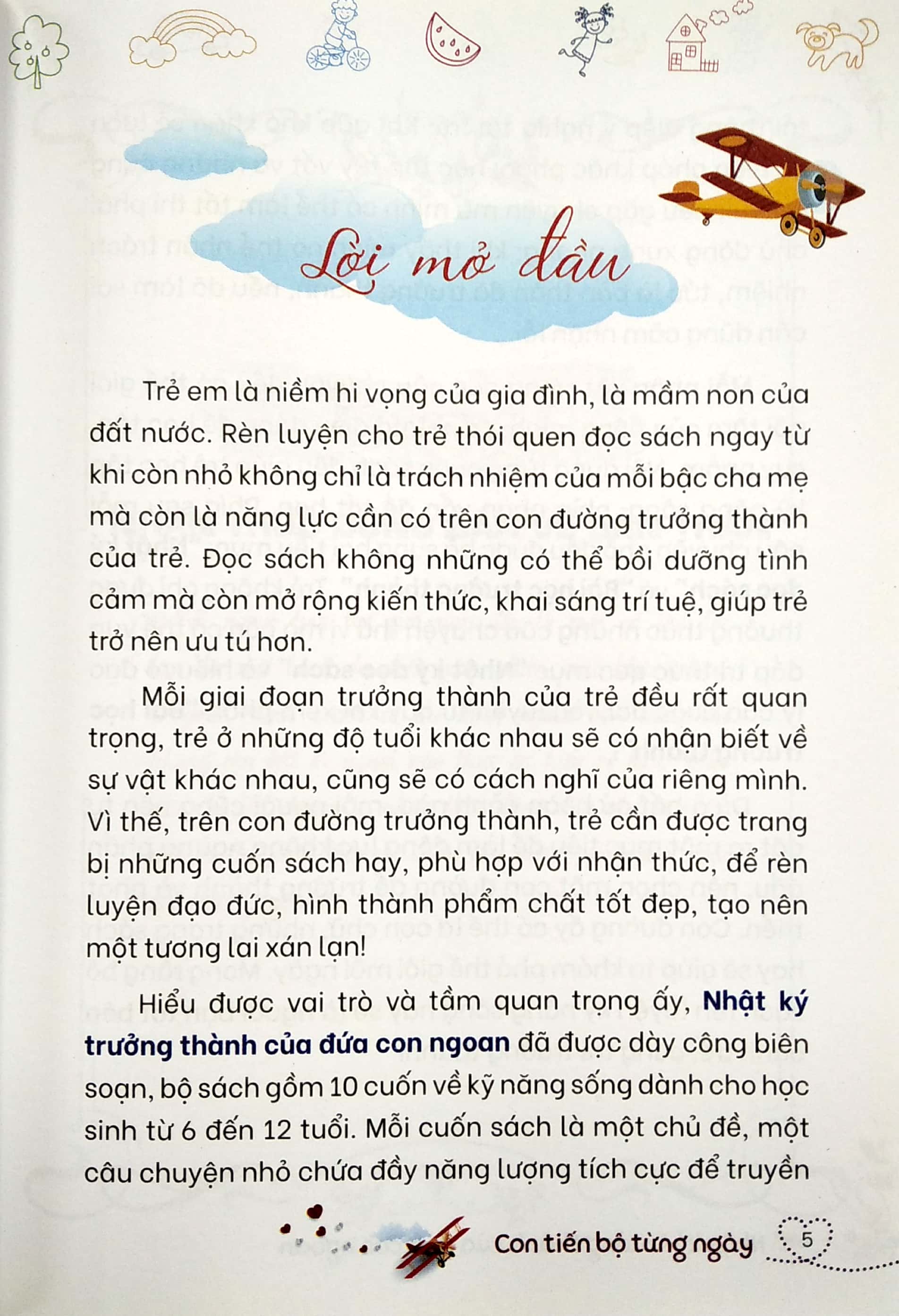 nhật ký trưởng thành của đứa con ngoan - con tiến bộ từng ngày (tái bản 2023)