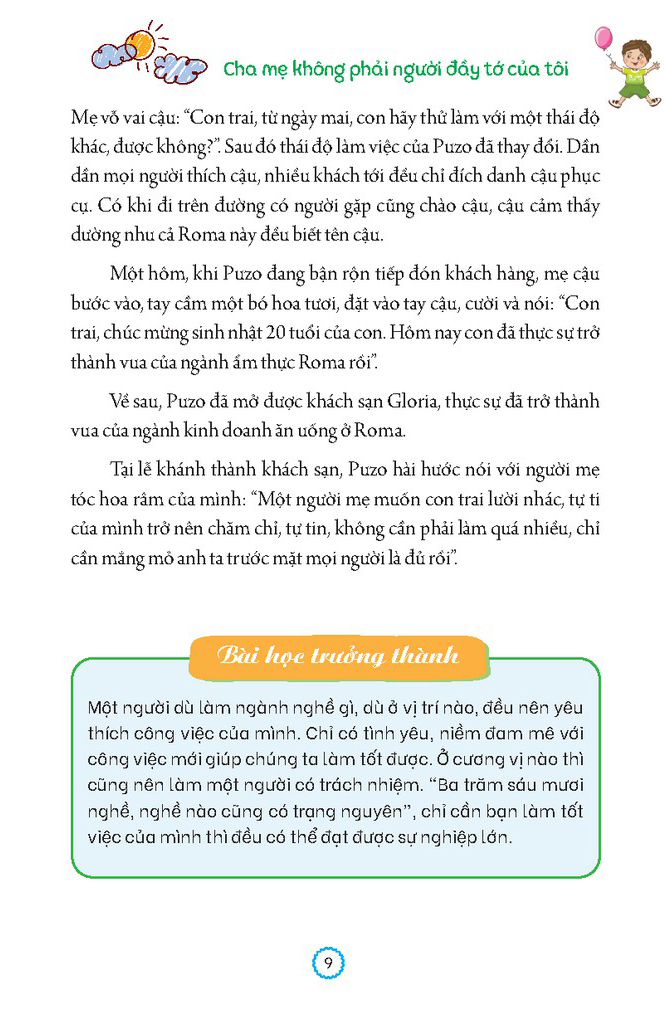 nhật ký trưởng thành của đứa trẻ ngoan - cha mẹ không phải người đầy tớ của tôi (tái bản)