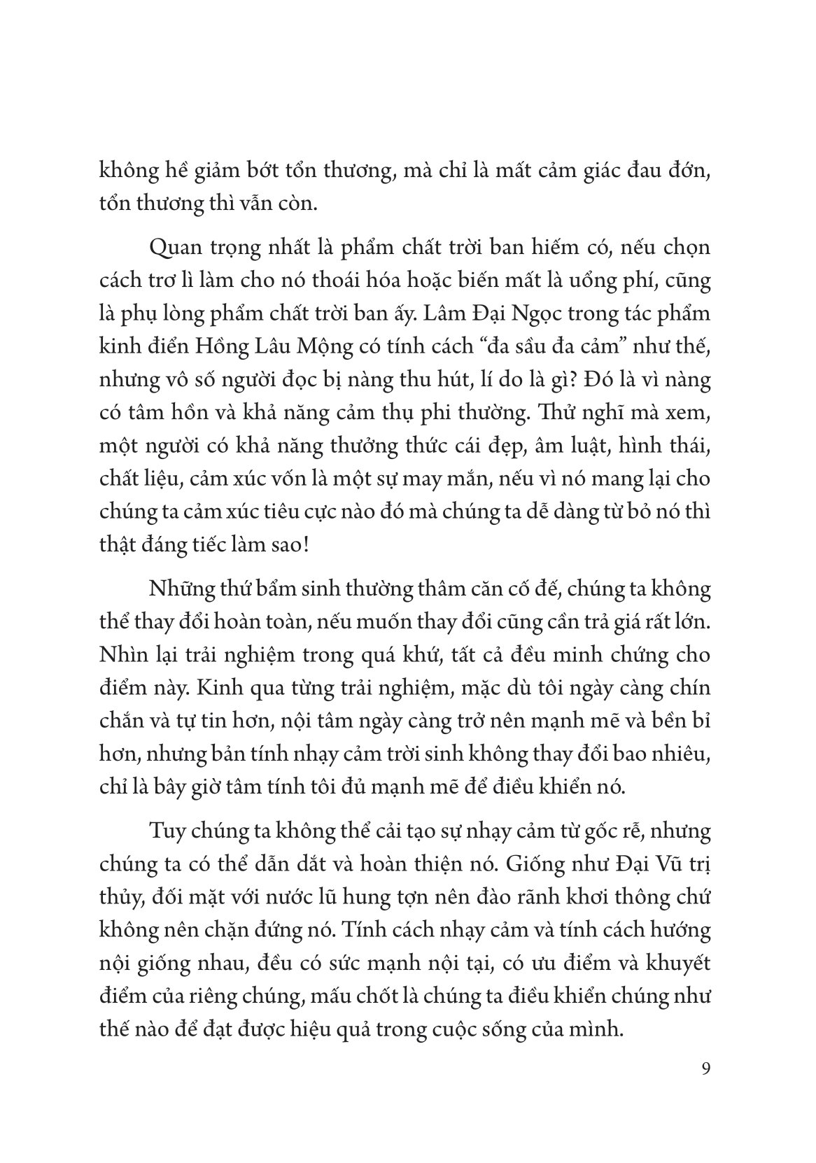 nhạy cảm - tư chất trời ban không nên lãng phí