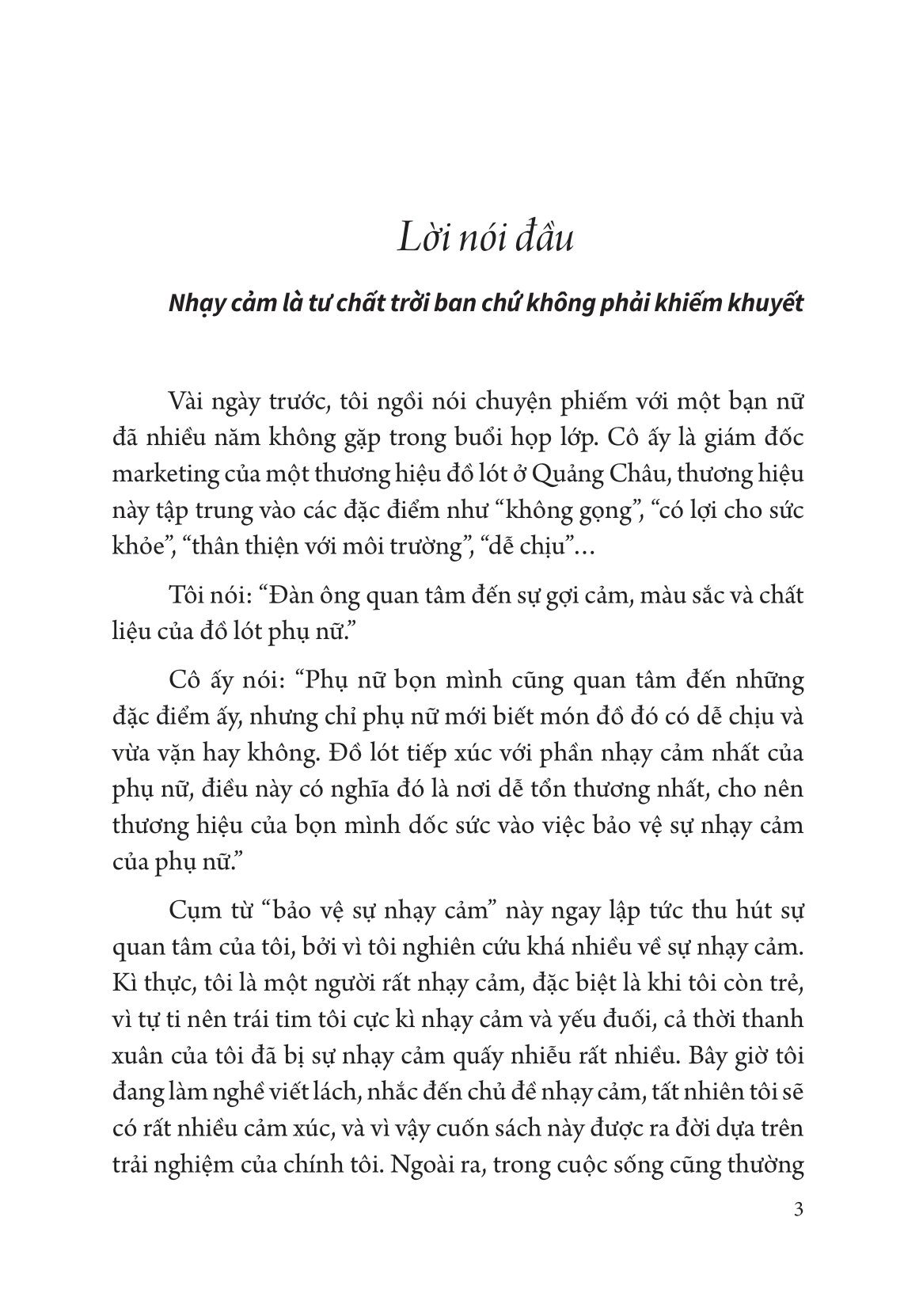 nhạy cảm - tư chất trời ban không nên lãng phí