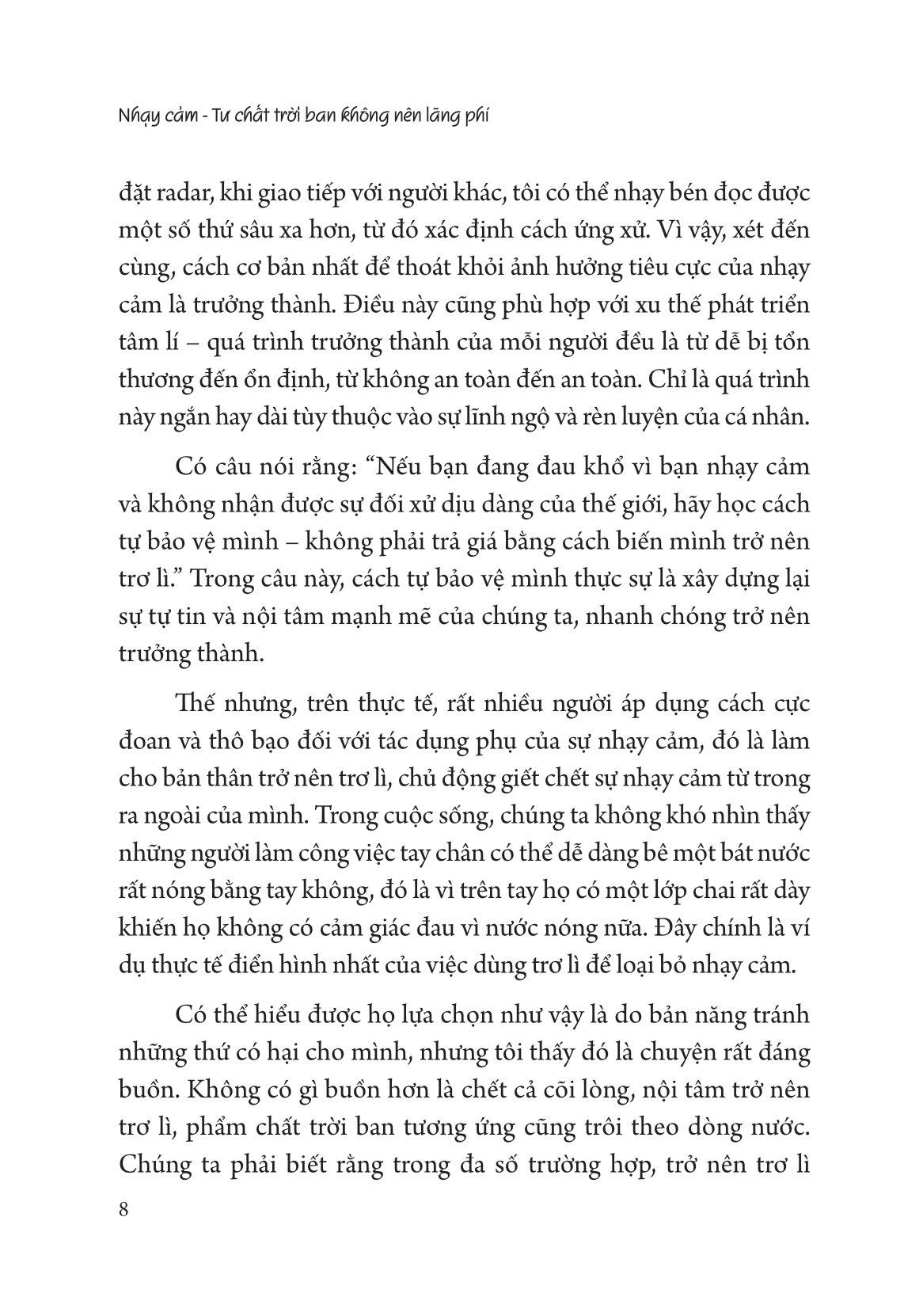 nhạy cảm - tư chất trời ban không nên lãng phí