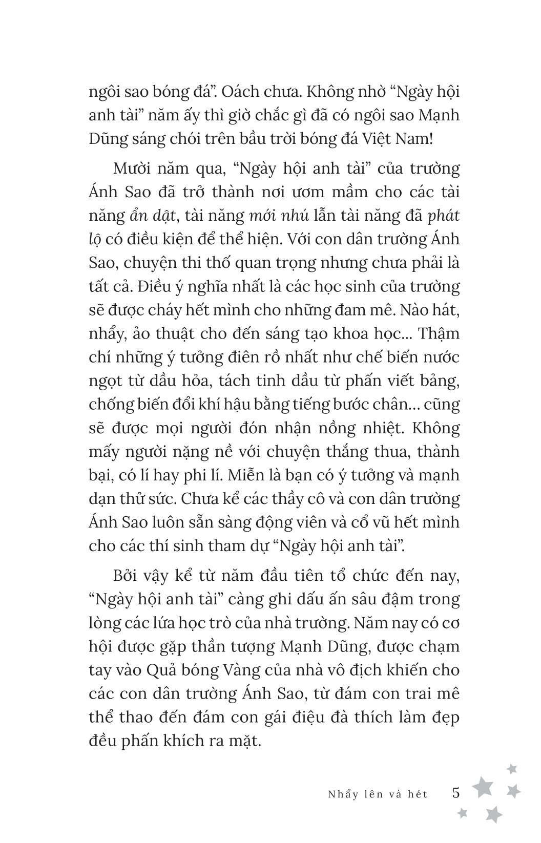 nhẩy lên và hét