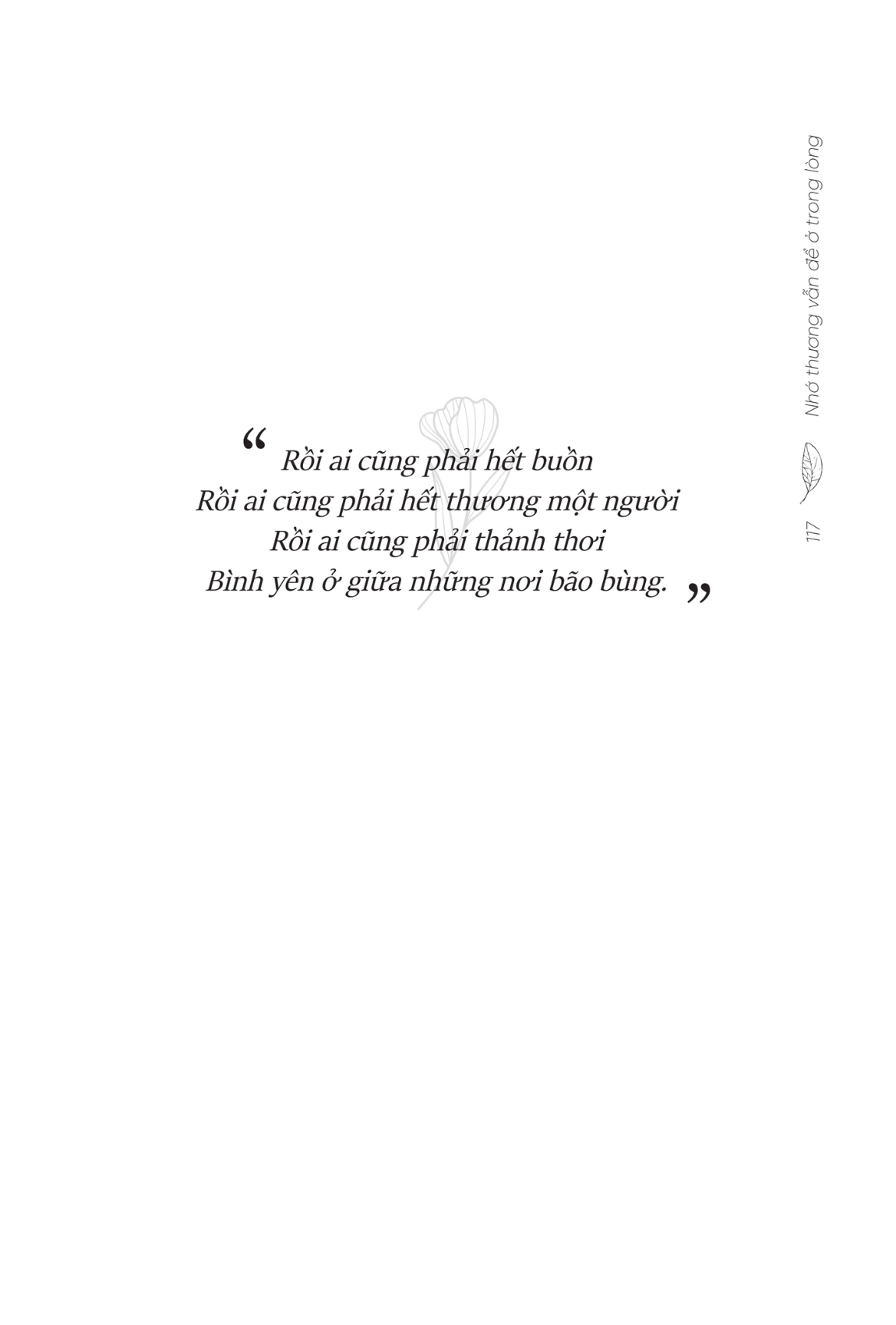 nhớ thương vẫn để ở trong lòng