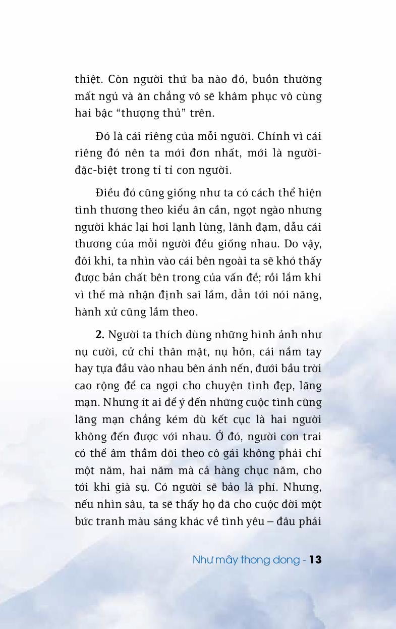 như mây thong dong (tái bản 2018)