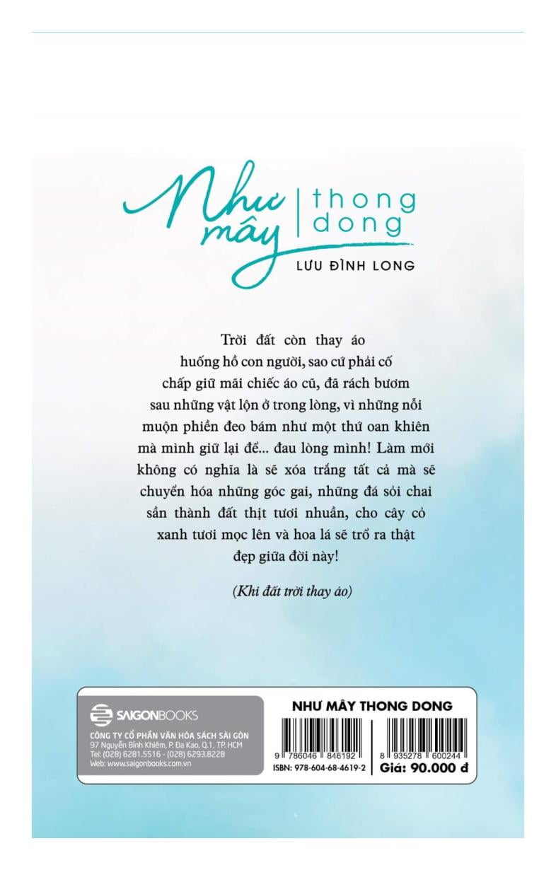 như mây thong dong (tái bản 2018)