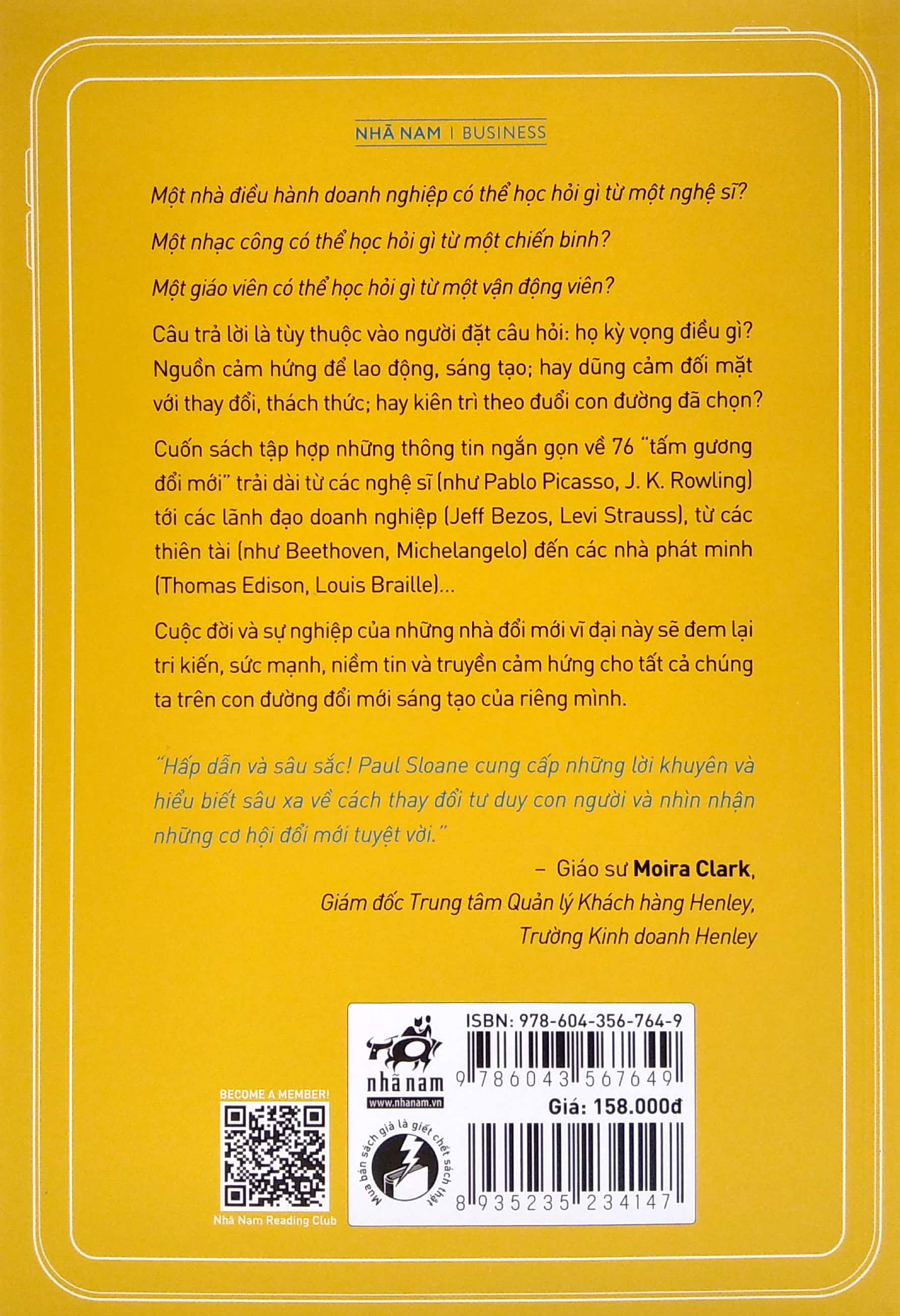 những bậc thầy đổi mới - 76 bài học truyền cảm hứng từ các nhà đổi mới vĩ đại nhất mọi thời đại
