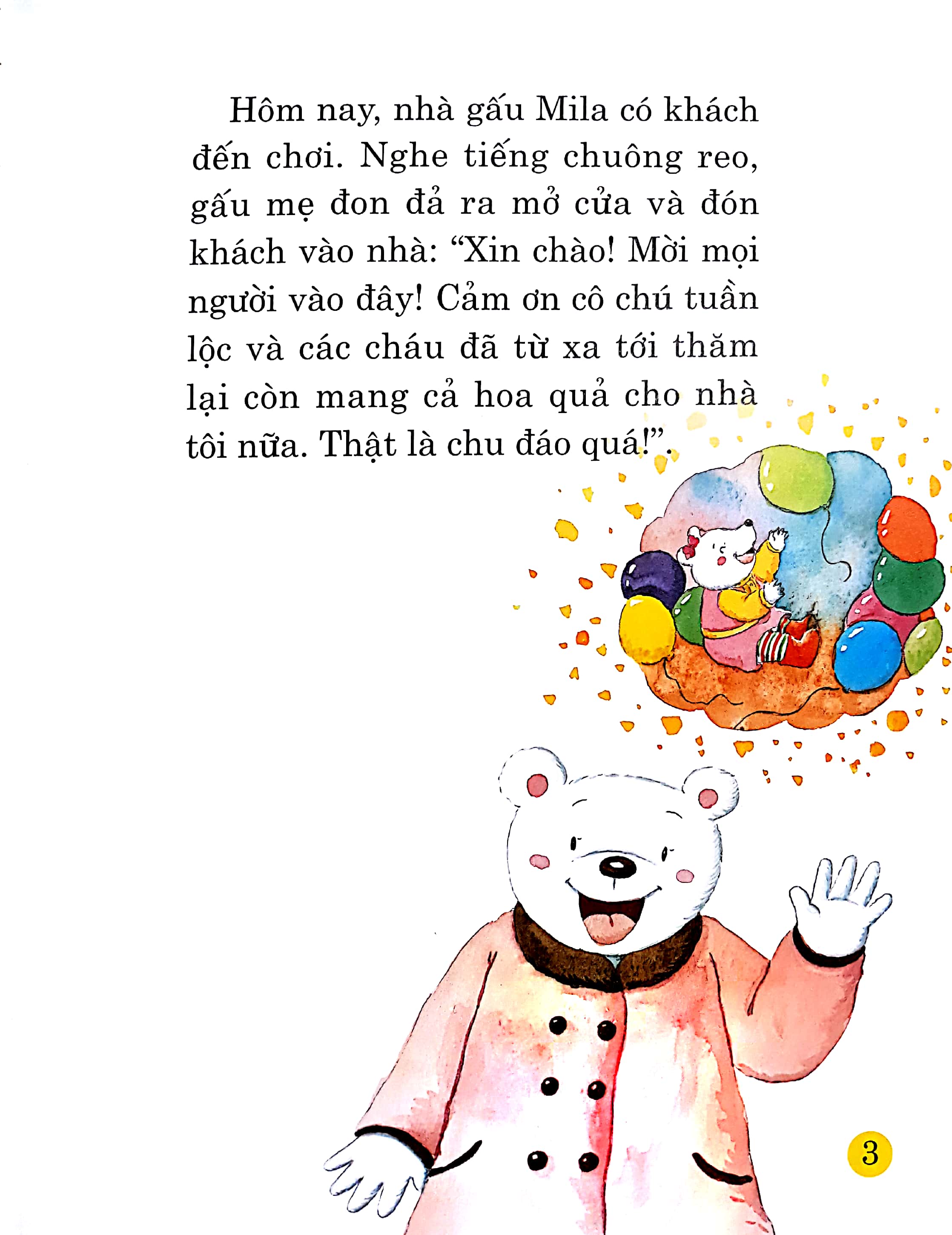 những bài học an toàn cùng gấu mila - học cách tiếp khách đến chơi nhà