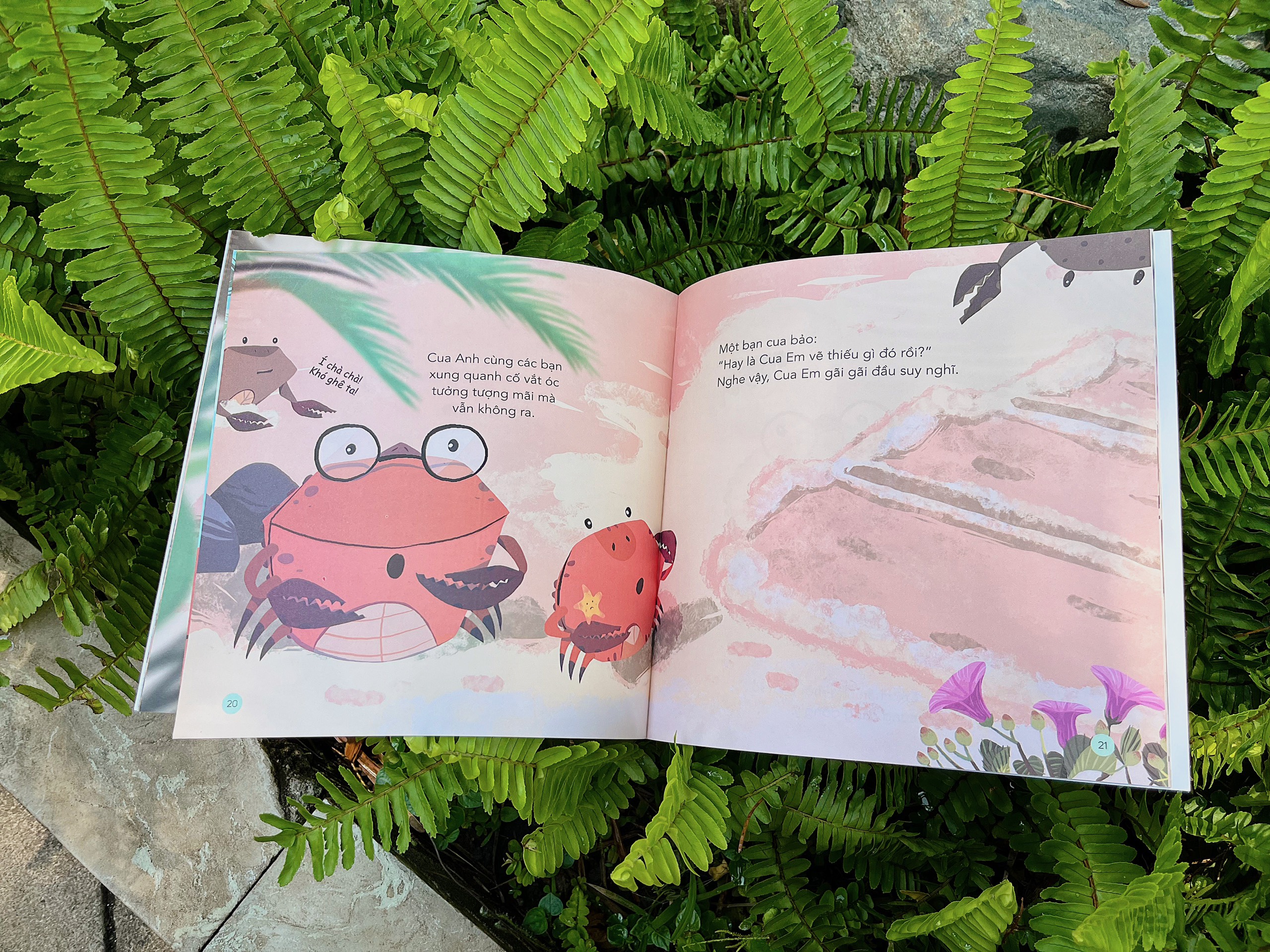 những bài học nhỏ - cua vẽ tranh cát