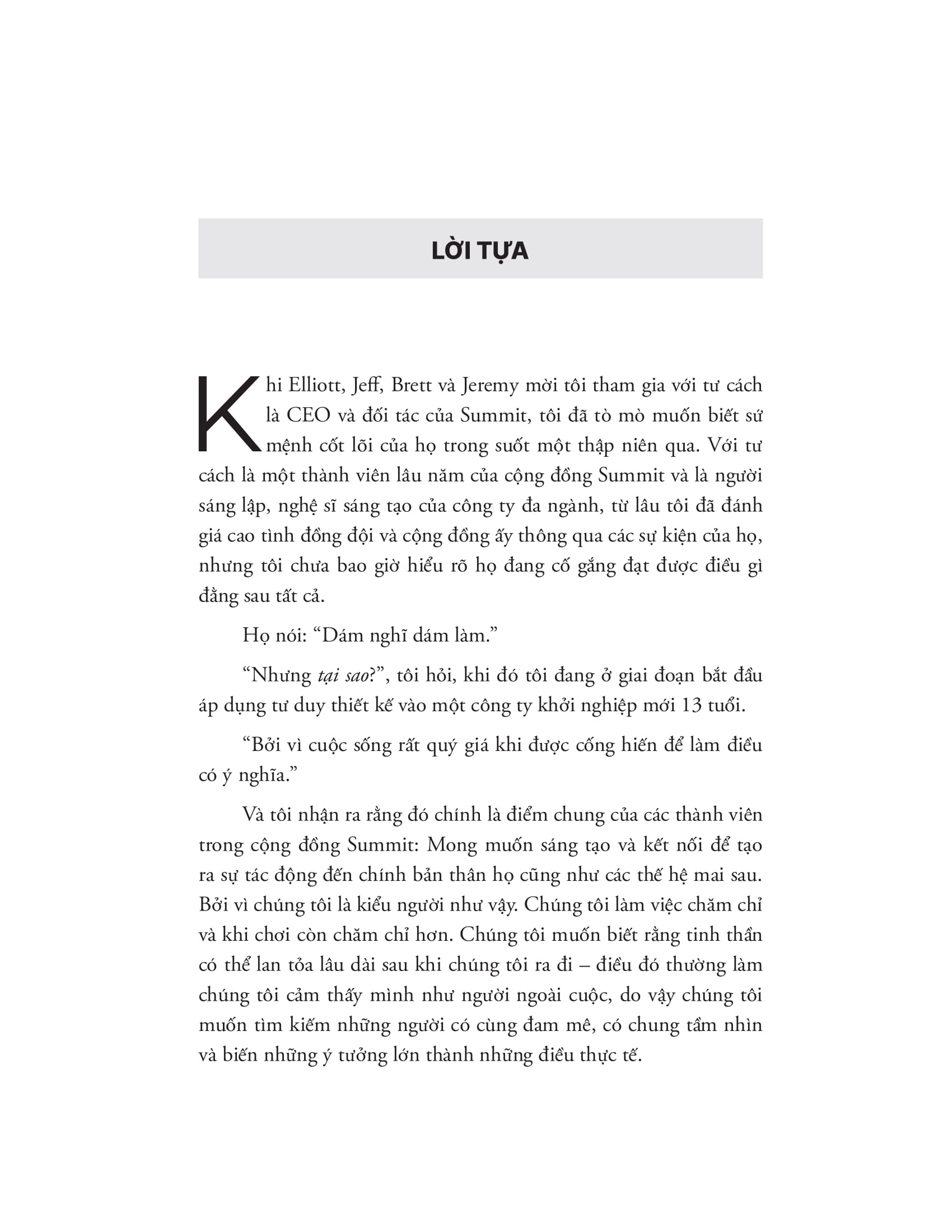 những bài học về nghĩ lớn, theo đuổi ước mơ và xây dựng cộng đồng - dám nghĩ dám làm