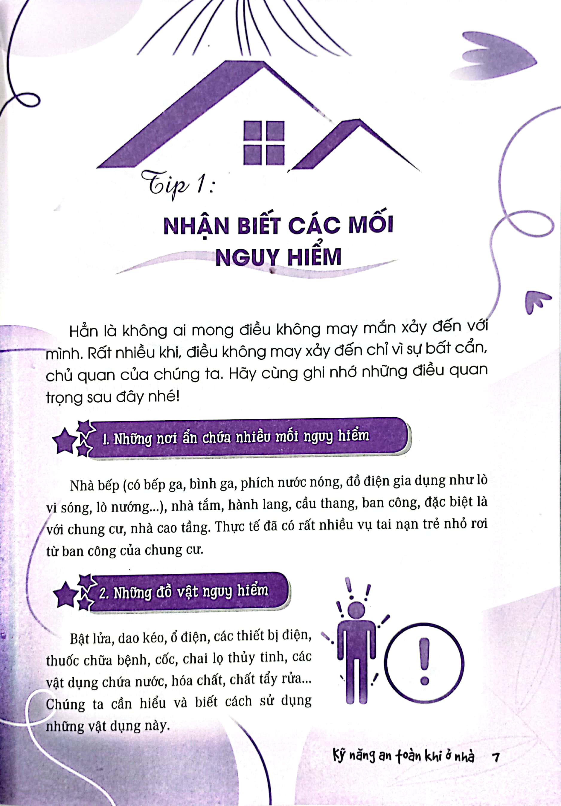 những bài học về sự an toàn - kỹ năng an toàn khi ở nhà