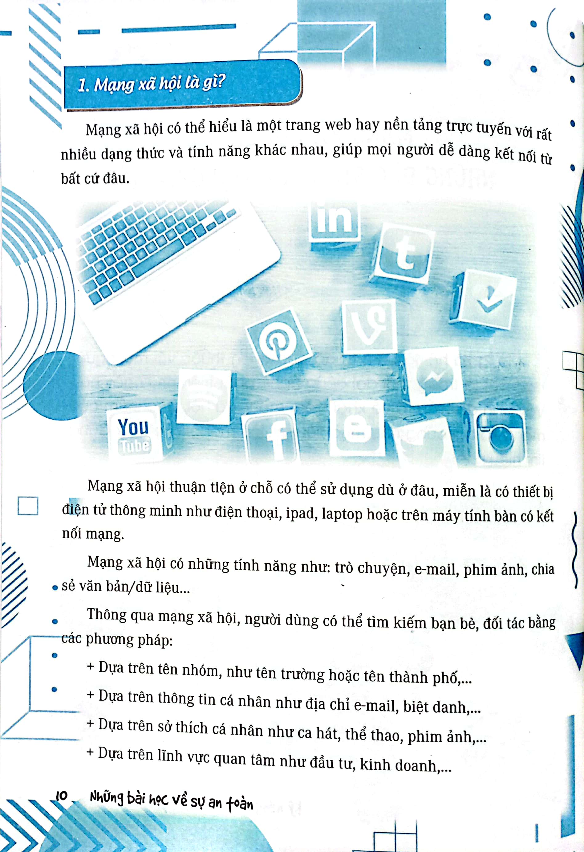 những bài học về sự an toàn- kỹ năng sử dụng mạng xã hội an toàn