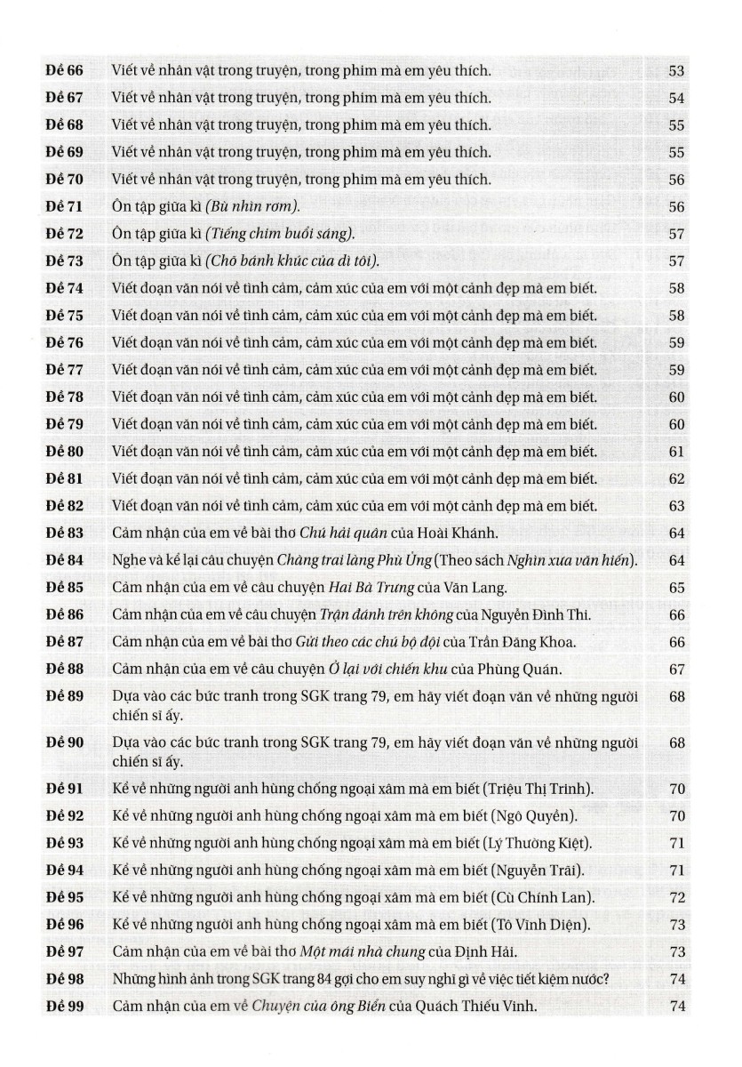 những bài làm văn mẫu 3 - tập 2 (cánh diều)