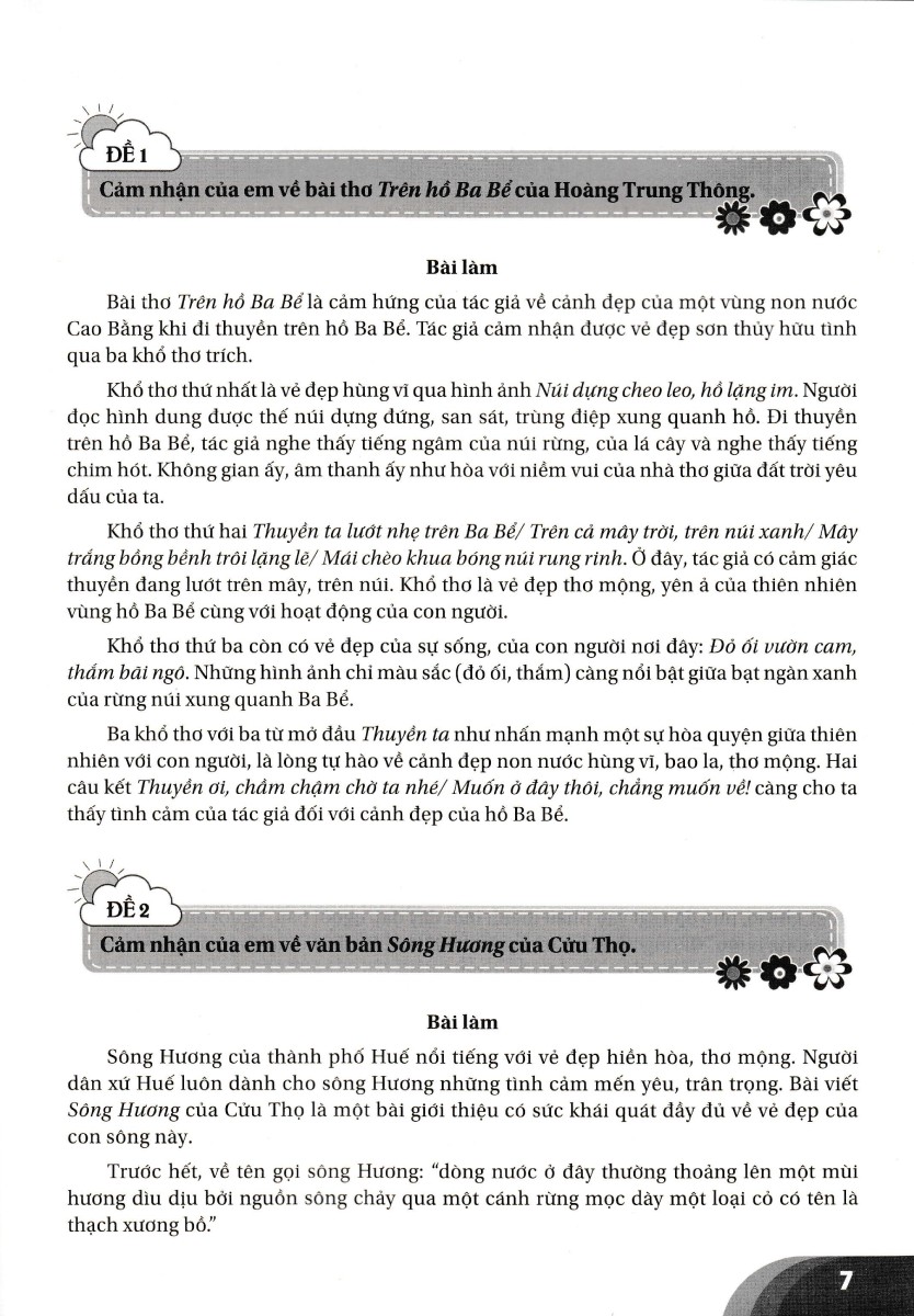 những bài làm văn mẫu 3 - tập 2 (cánh diều)