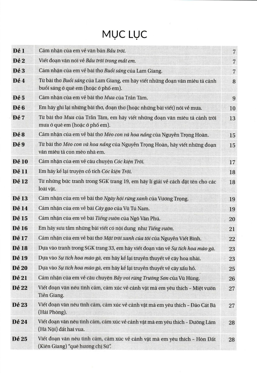 những bài làm văn mẫu 3 - tập 2 (kết nối)