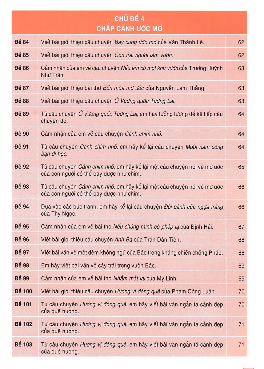 những bài làm văn mẫu 4 - tập 1 (kết nối)