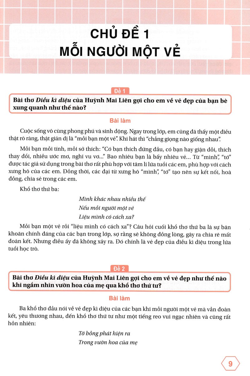 những bài làm văn mẫu 4 - tập 1 (kết nối)