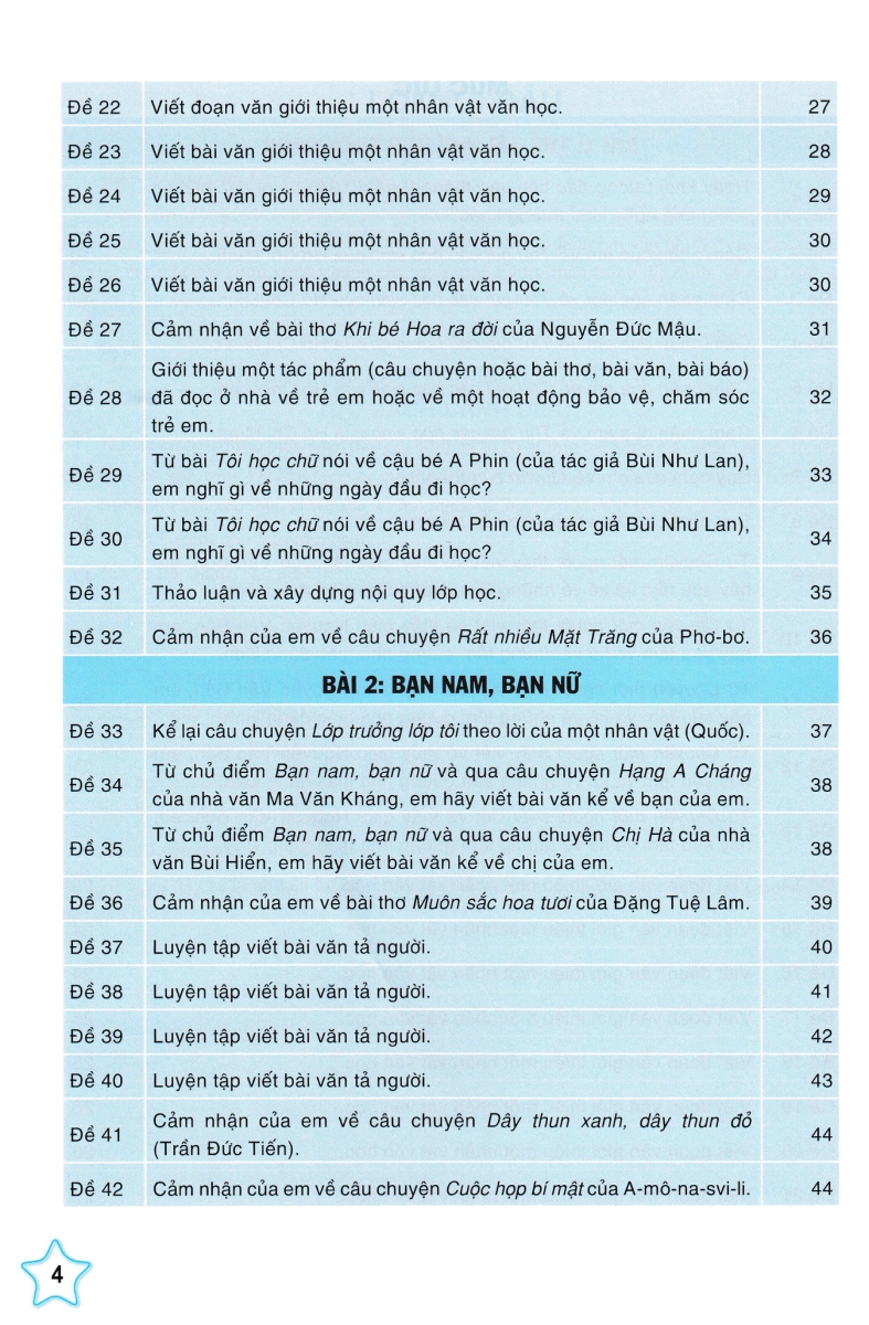 những bài làm văn mẫu 5 - tập 2 (cánh diều)