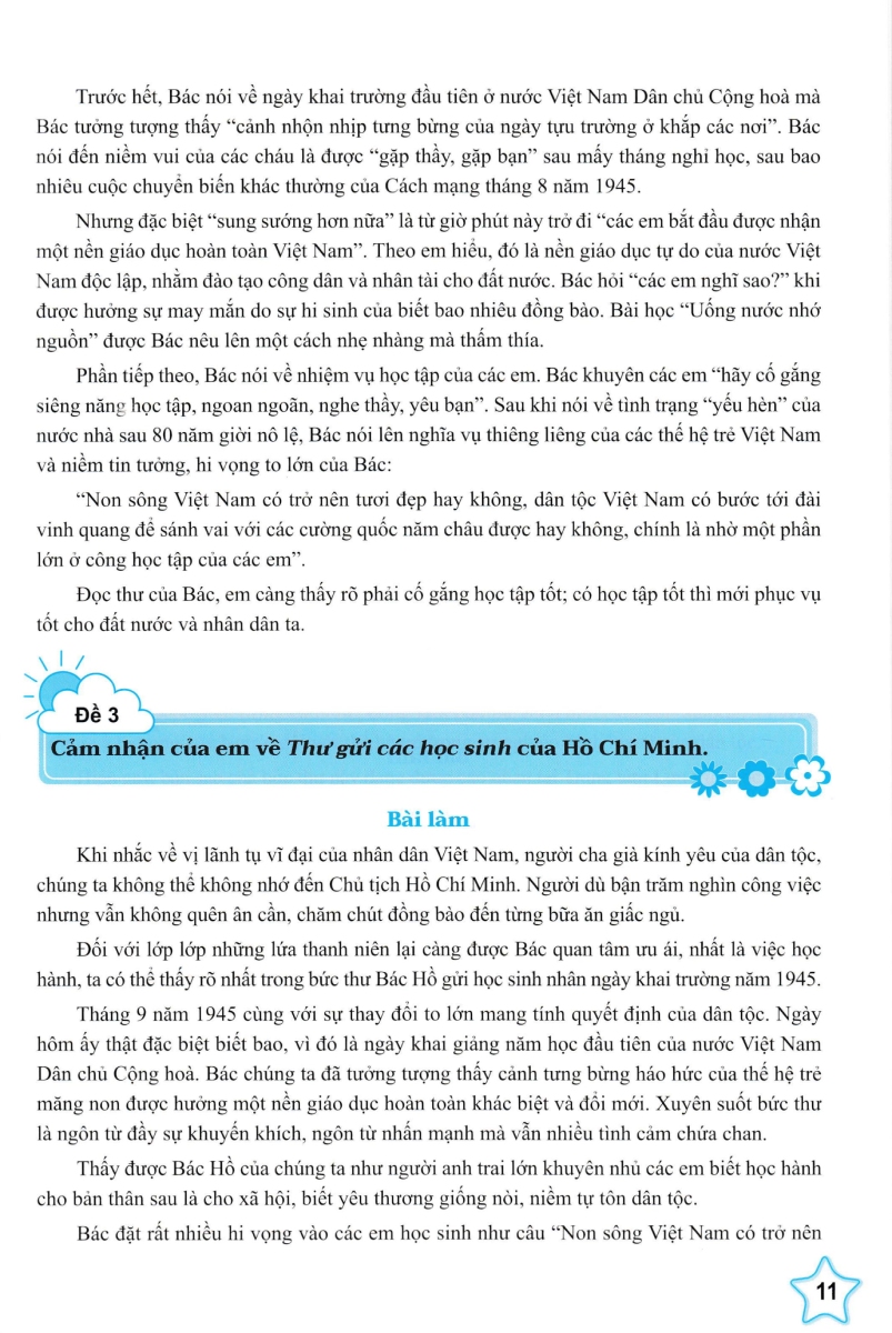 những bài làm văn mẫu 5 - tập 2 (cánh diều)