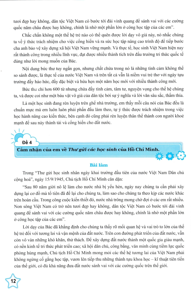 những bài làm văn mẫu 5 - tập 2 (cánh diều)