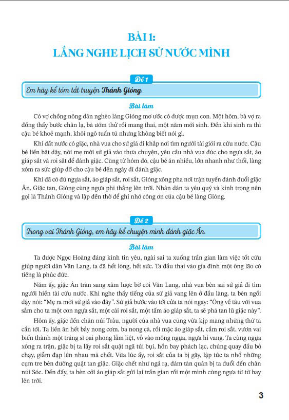 những bài làm văn mẫu 6 - tập 1 (chân trời)