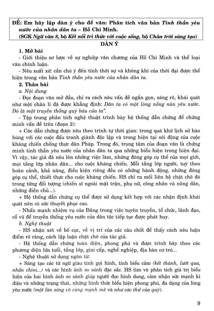 những bài làm văn mẫu 8 (dùng chung cho các bộ sgk hiện hành)