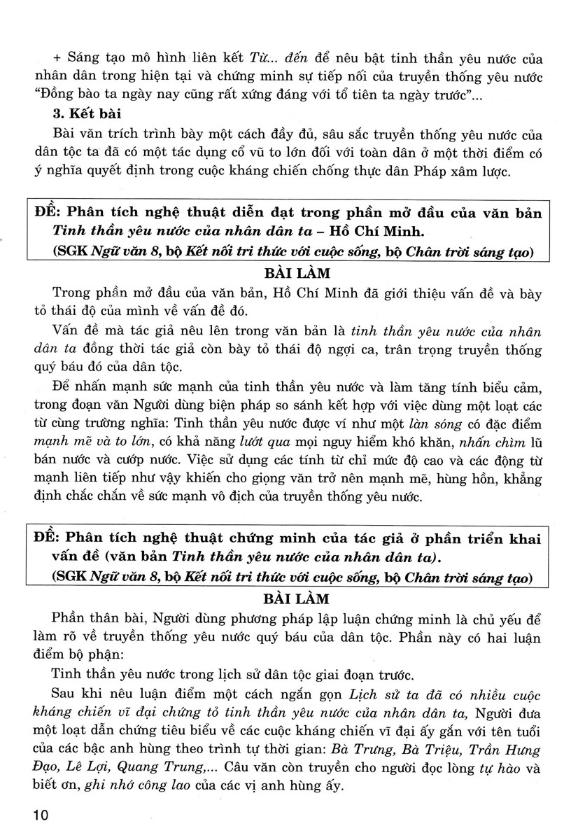 những bài làm văn mẫu 8 (dùng chung cho các bộ sgk hiện hành)
