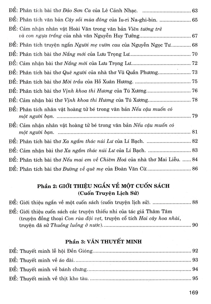 những bài làm văn mẫu 8 (dùng chung cho các bộ sgk hiện hành)
