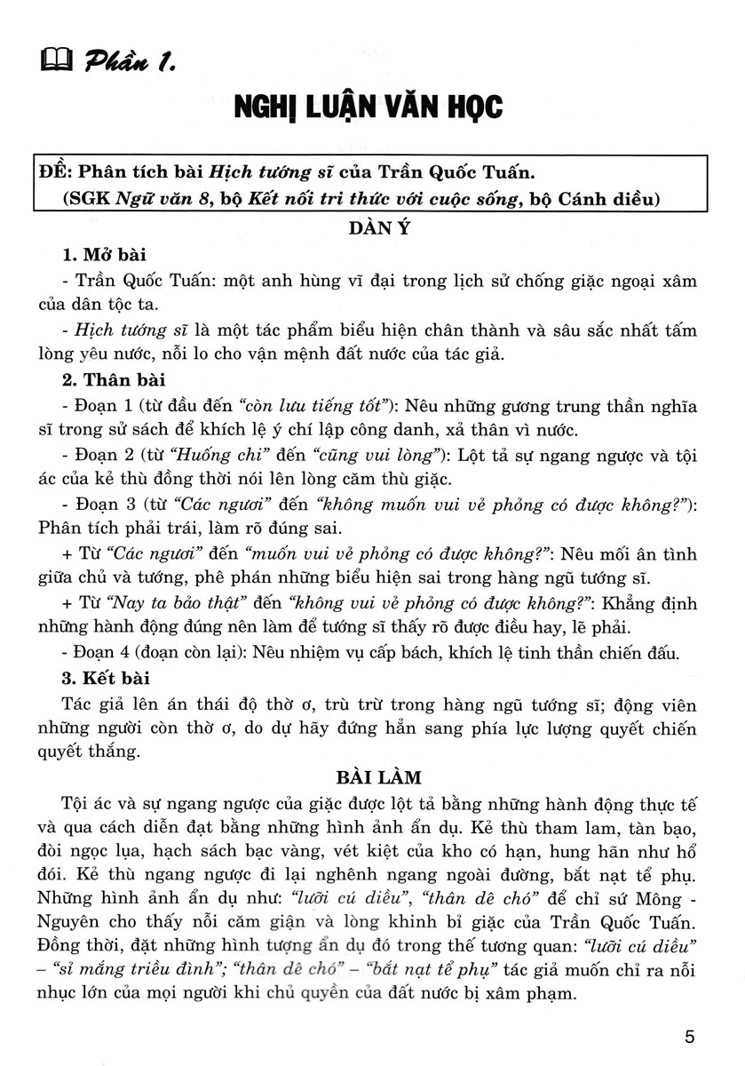 những bài làm văn mẫu 8 (dùng chung cho các bộ sgk hiện hành)