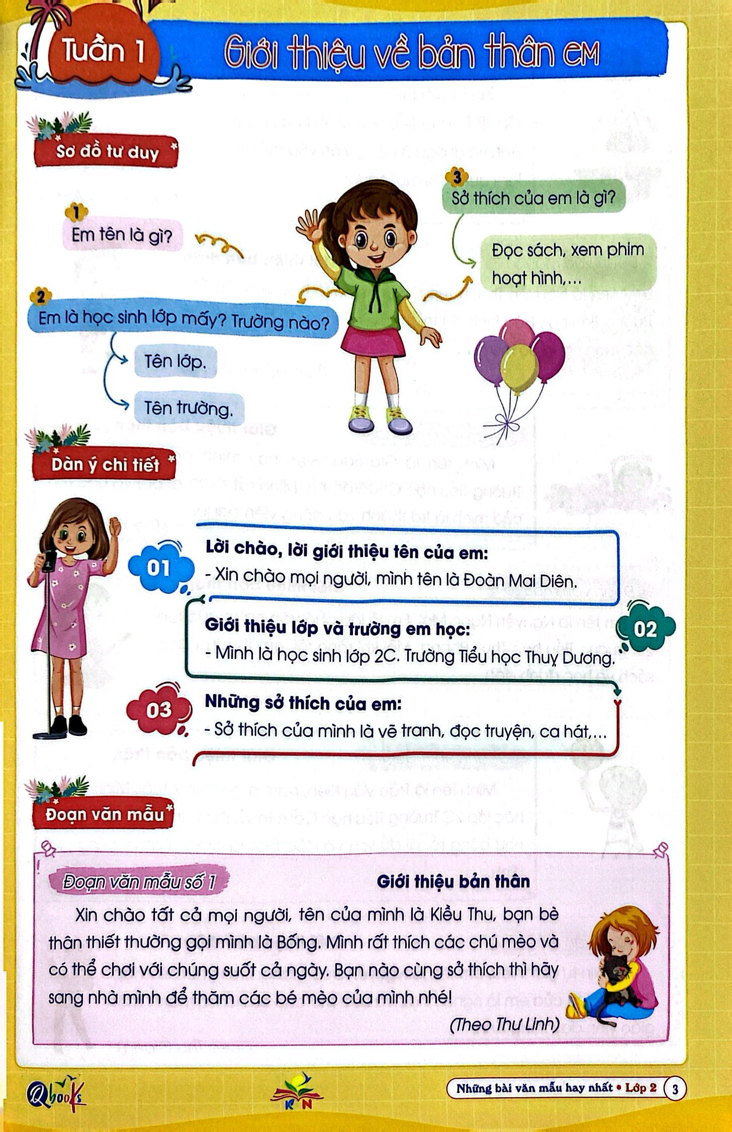 những bài làm văn mẫu hay nhất lớp 2 (kết nối)