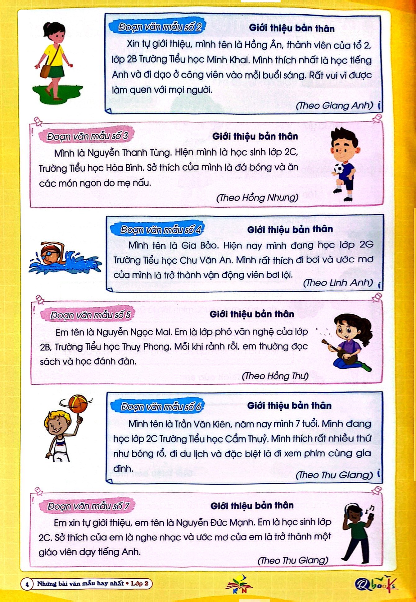 những bài làm văn mẫu hay nhất lớp 2 (kết nối)