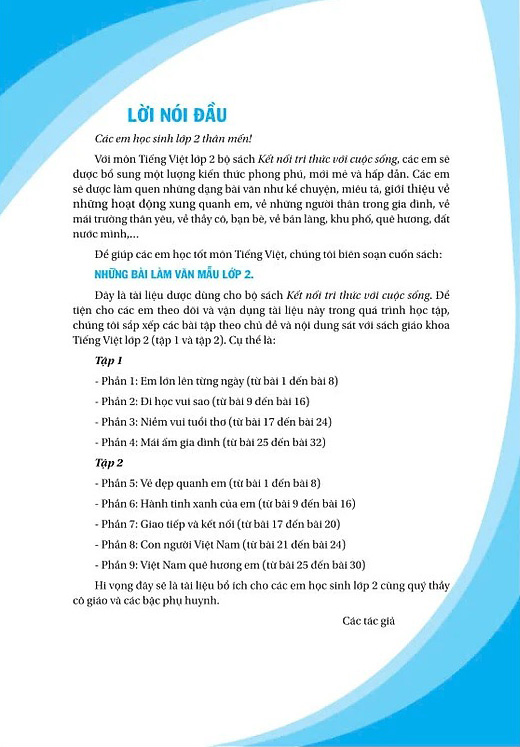 Những Bài Làm Văn Mẫu Lớp 2 (Kết Nối) (Tái Bản 2025)