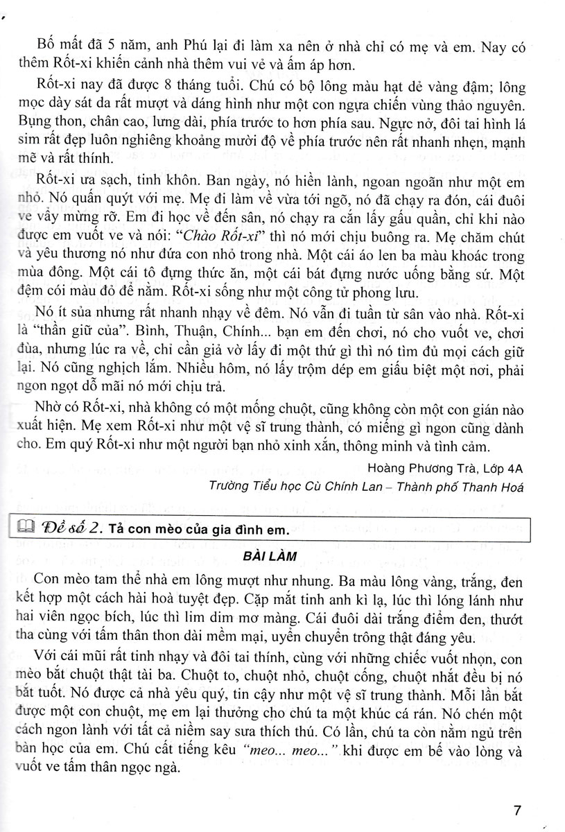 Những Bài Văn Đạt Điểm Cao Của Học Sinh Giỏi Lớp 4