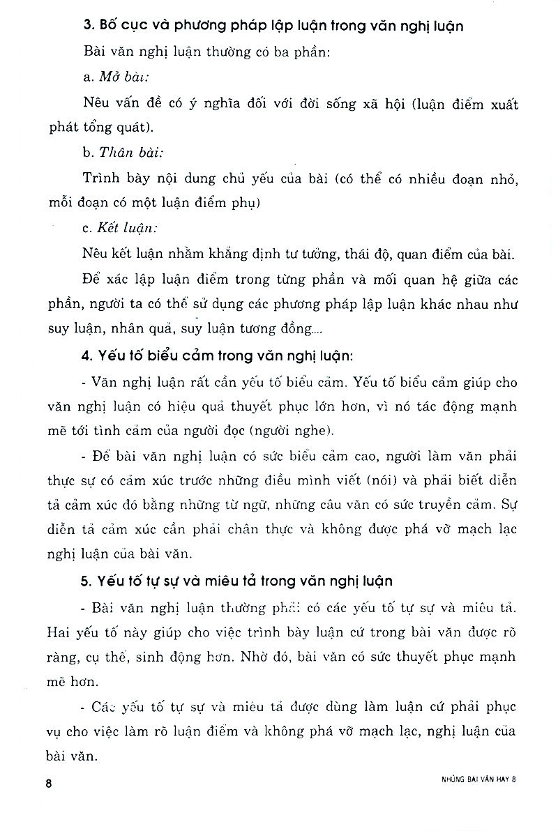 những bài văn hay 8