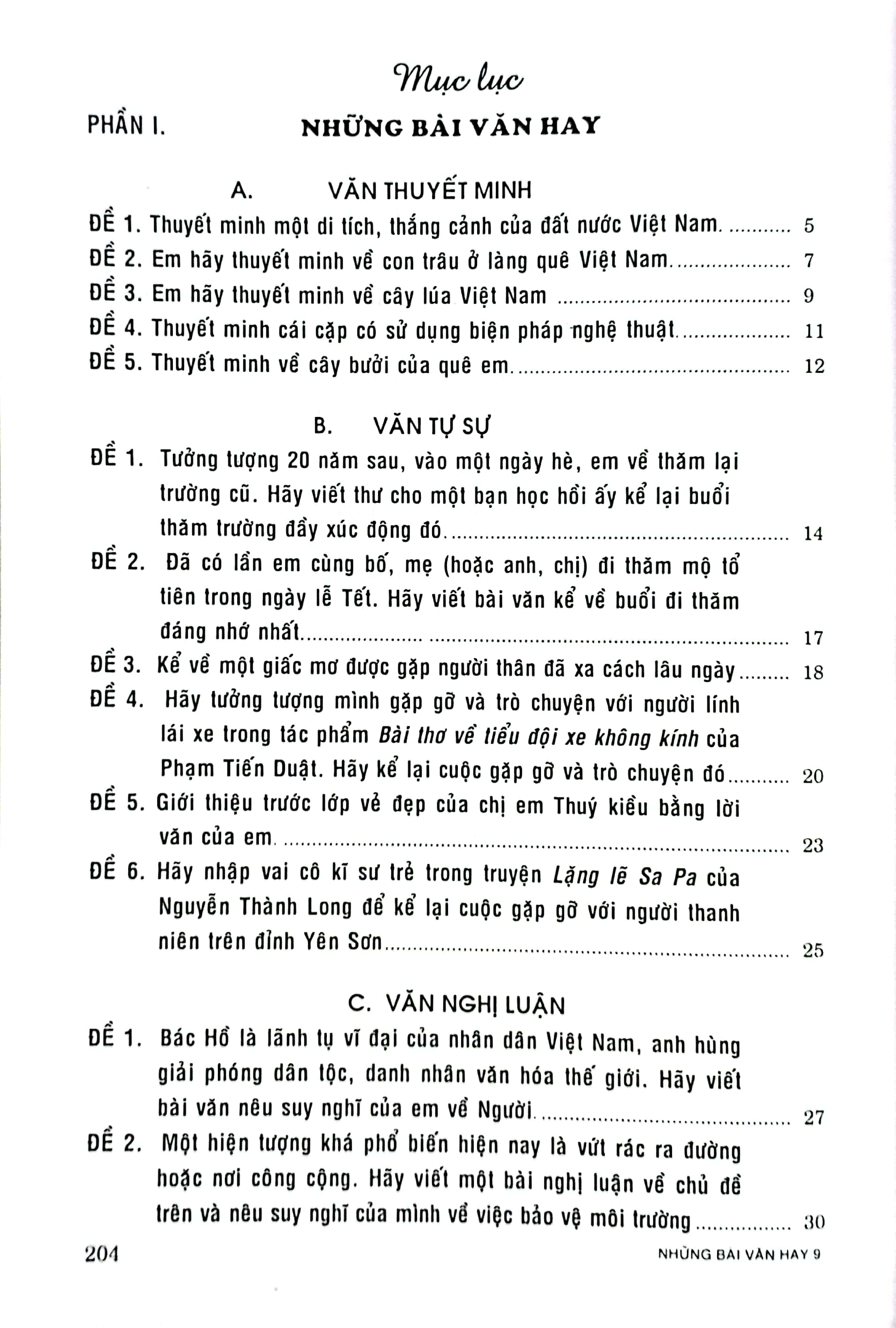 những bài văn hay 9 (theo chương trình giáo dục phổ thông mới)