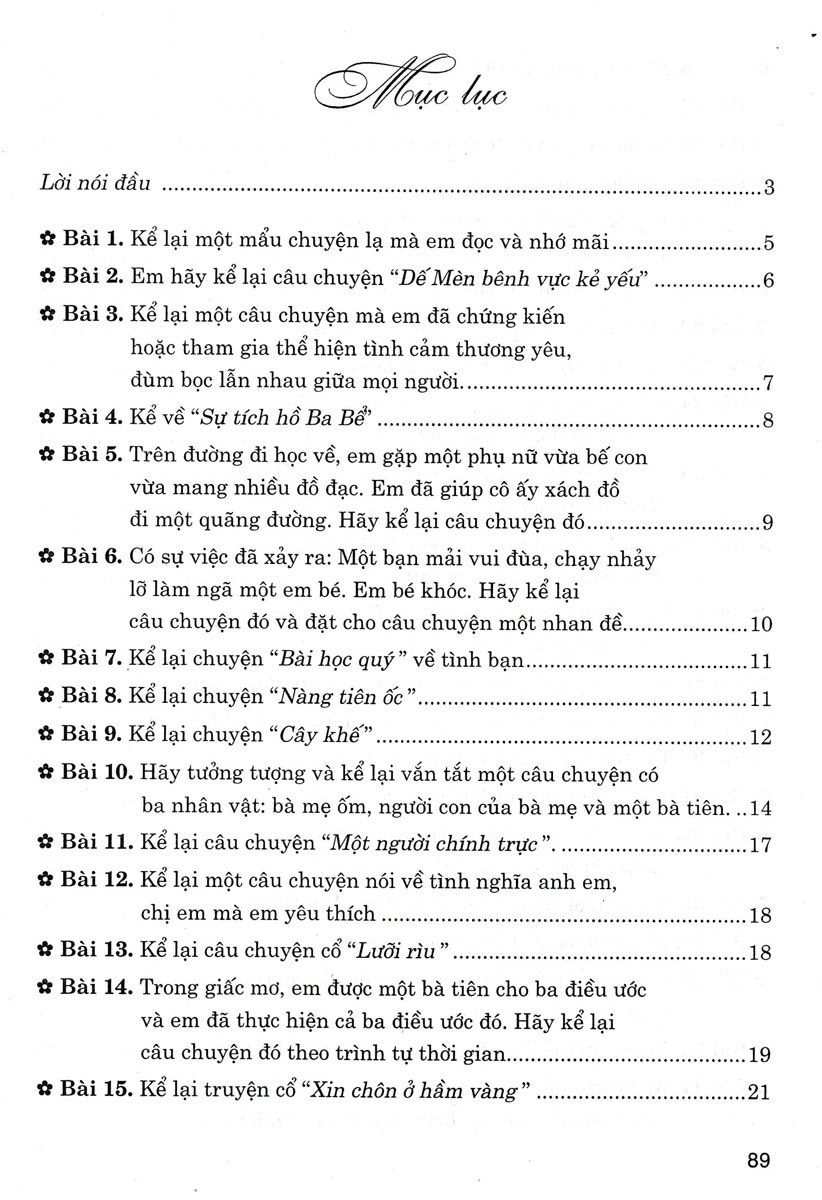 những bài văn kể chuyện lớp 4 (dùng chung cho các bộ sgk hiện hành)