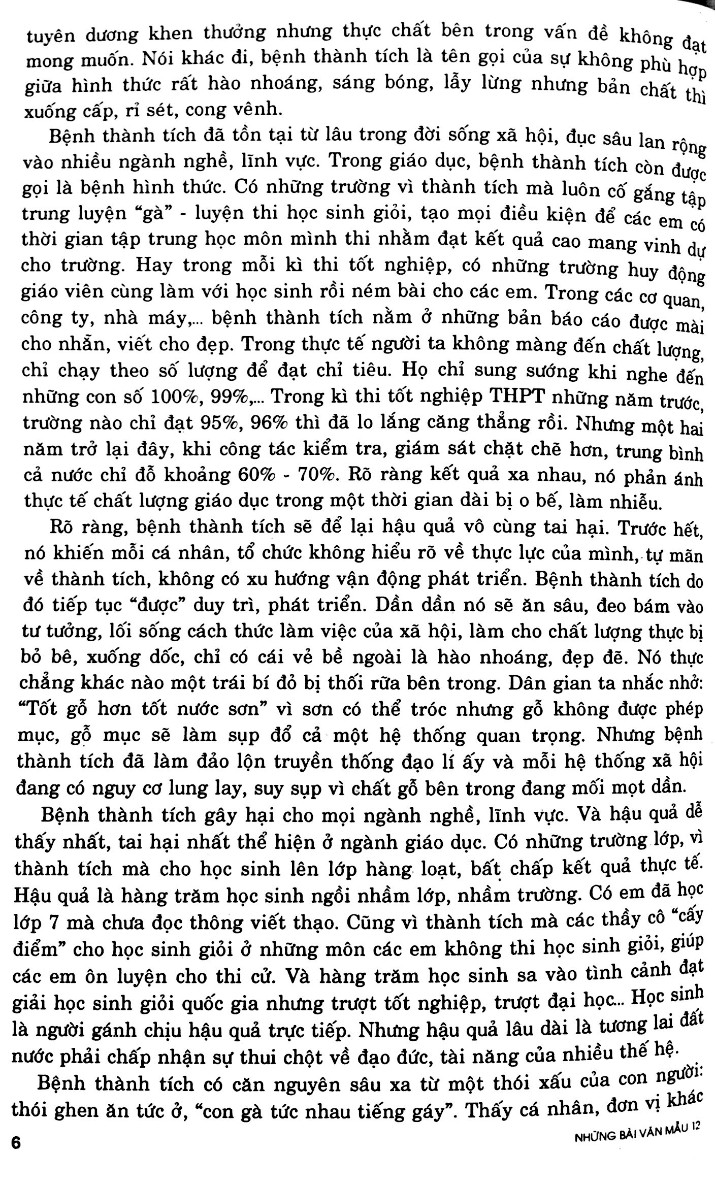 những bài văn mẫu 12