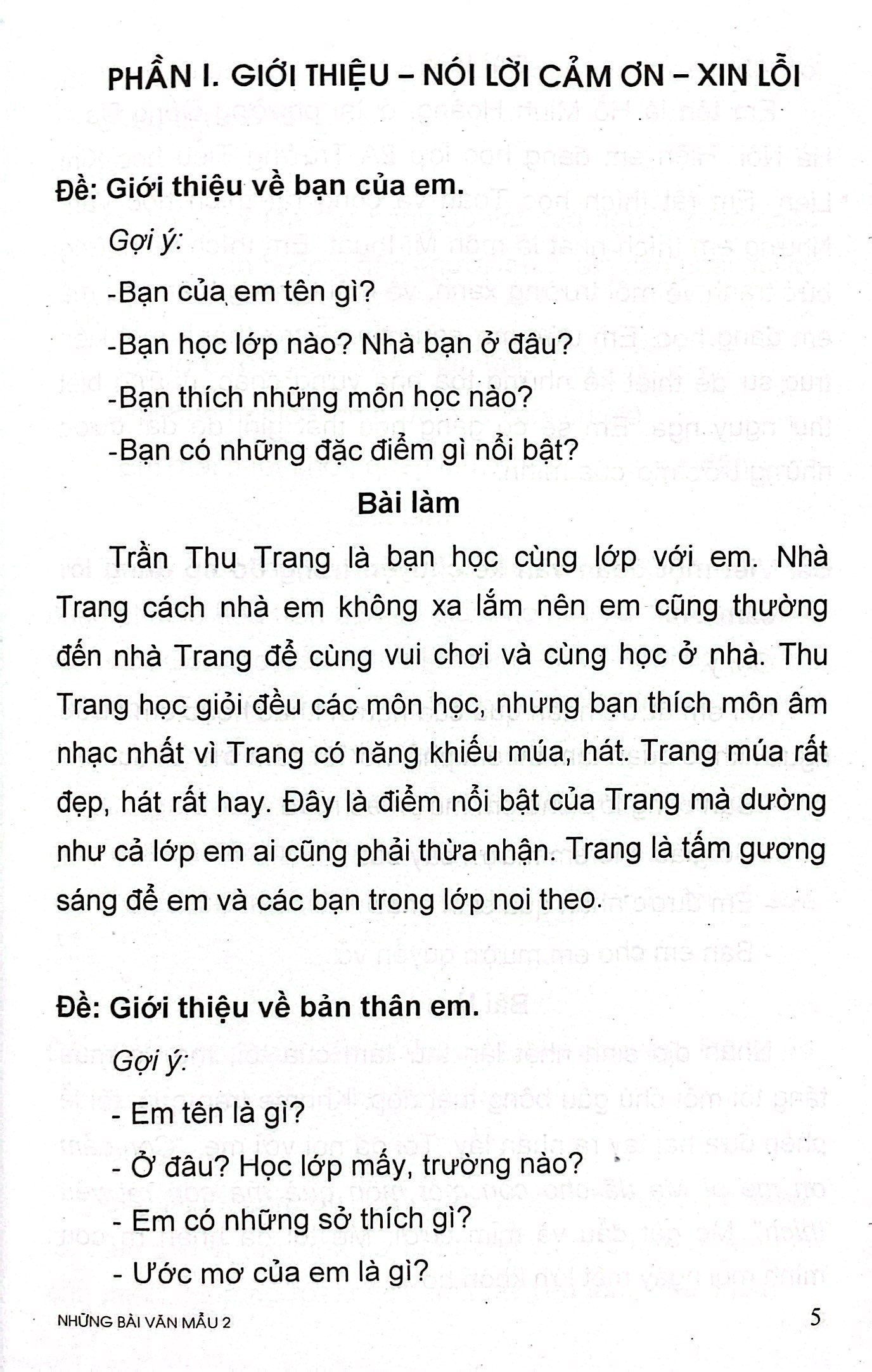 những bài văn mẫu 2 (theo chương trình giáo dục phổ thông mới)
