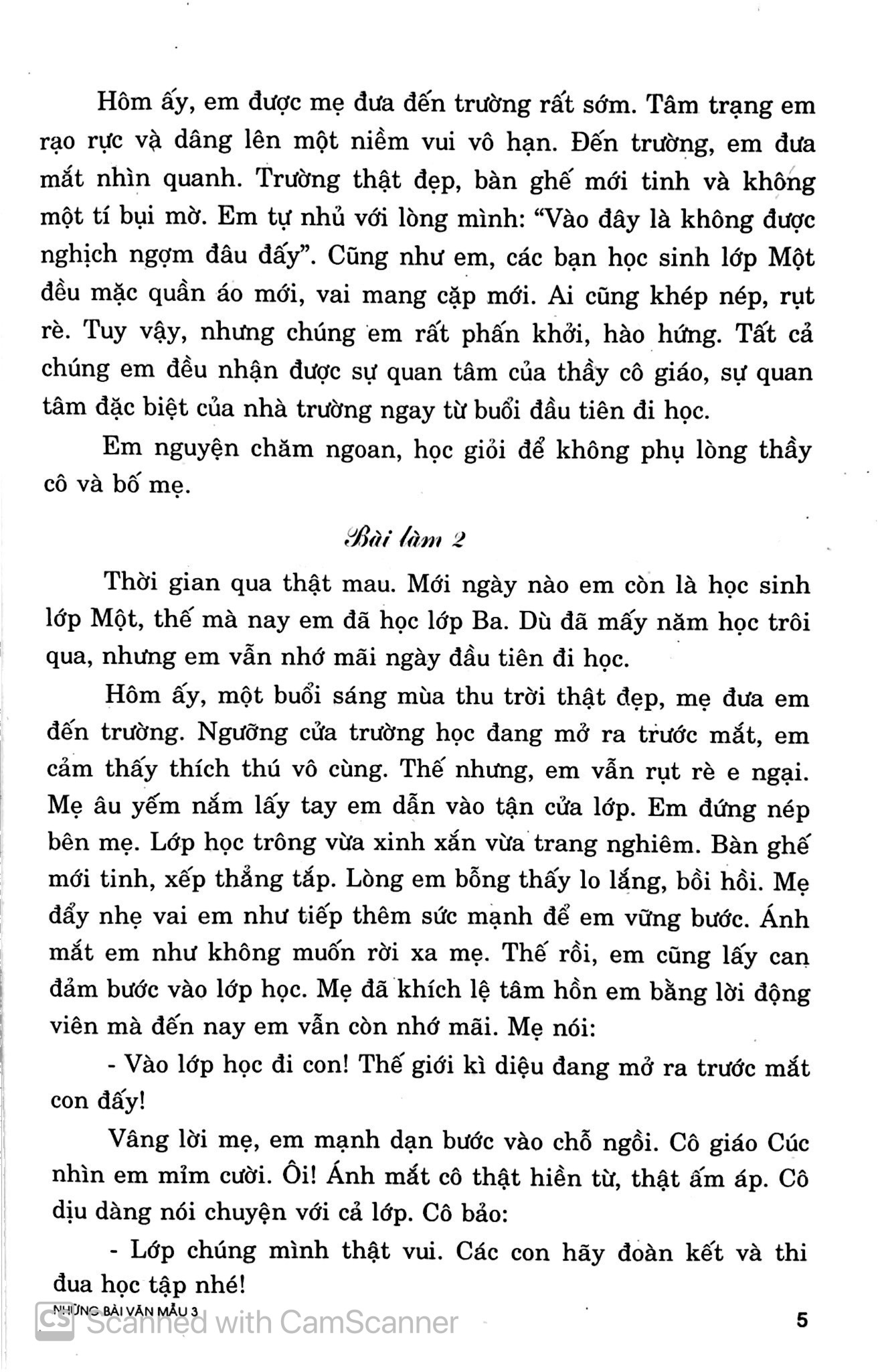 những bài văn mẫu 3