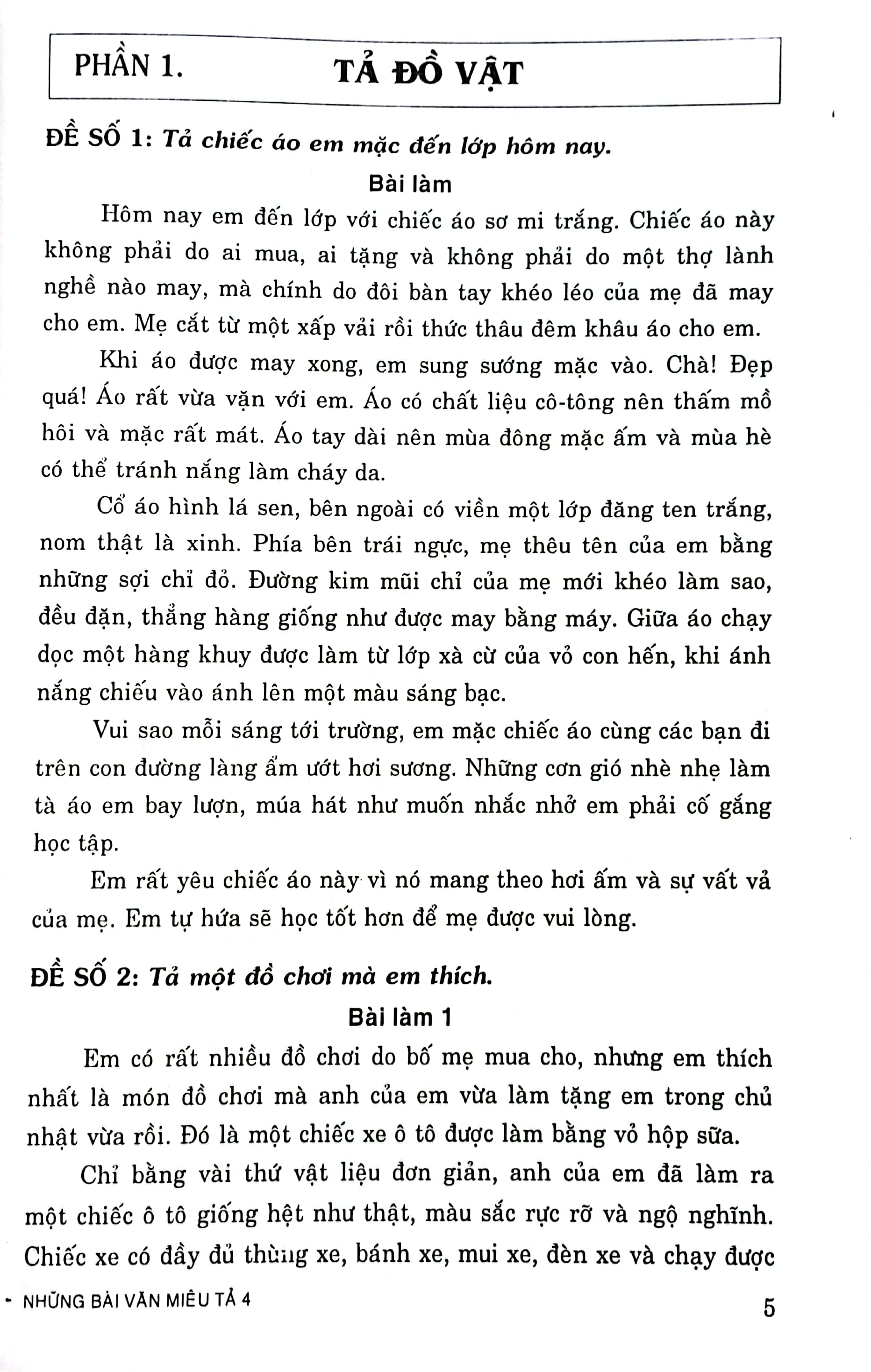 những bài văn miêu tả 4
