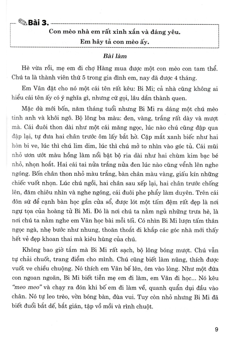 những bài văn miêu tả lớp 4 (dùng chung cho các bộ sgk hiện hành)