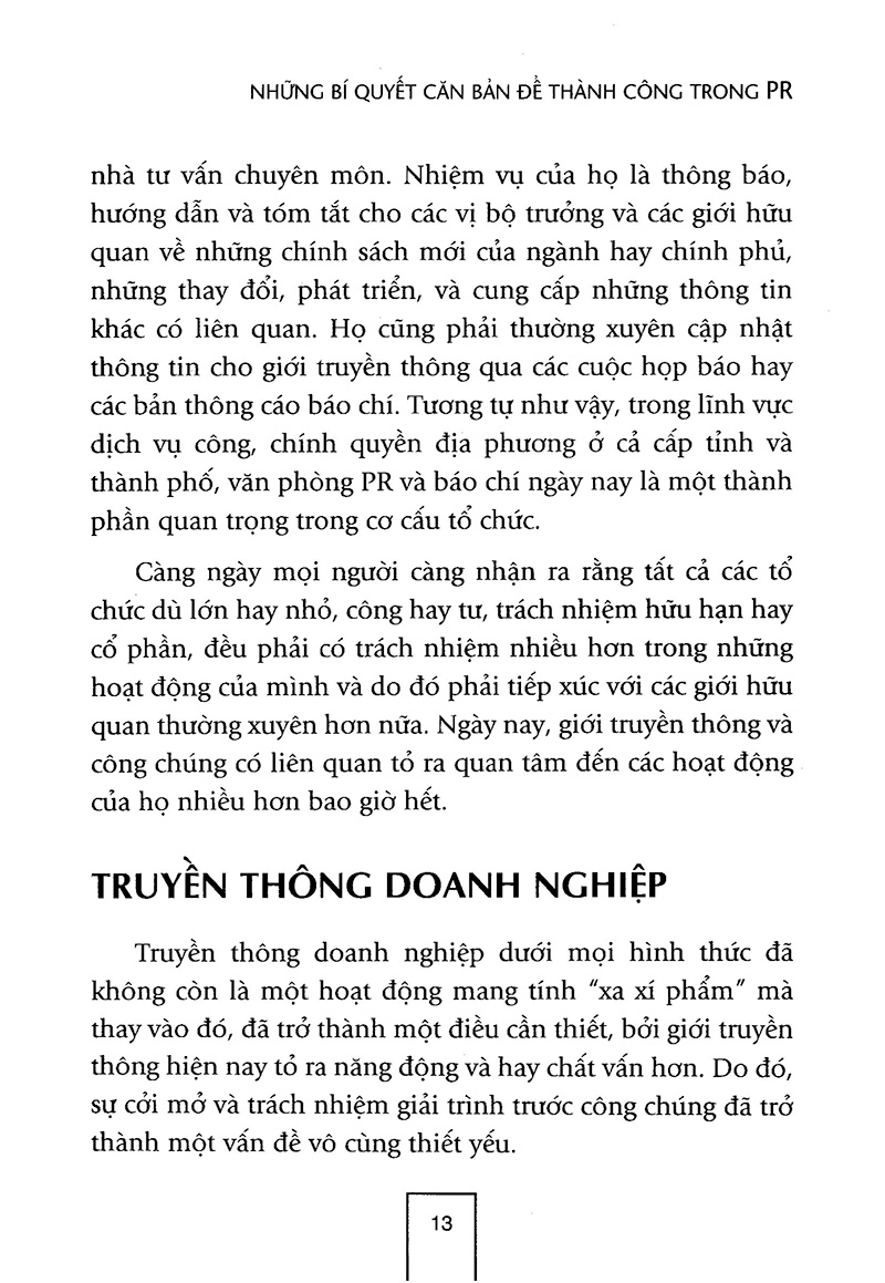 những bí quyết căn bản để thành công trong pr (tái bản 2012)