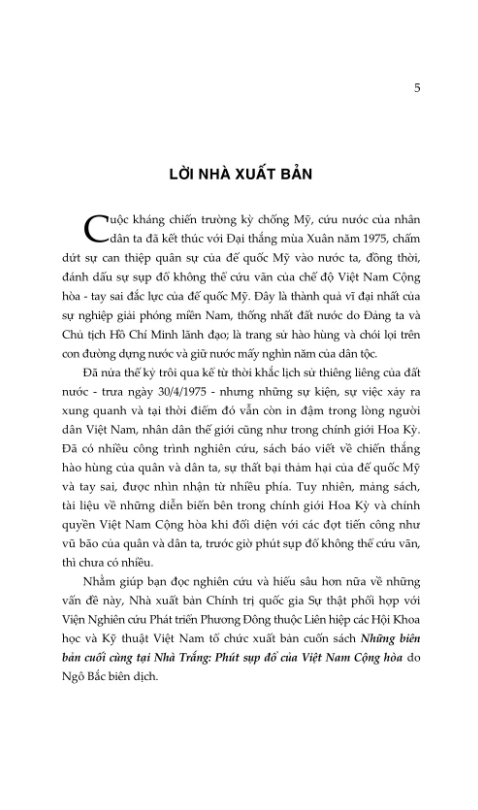 những biên bản cuối cùng tại nhà trắng - phút sụp đổ của việt nam cộng hòa