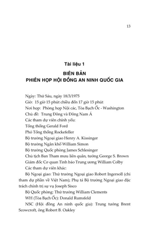 những biên bản cuối cùng tại nhà trắng - phút sụp đổ của việt nam cộng hòa