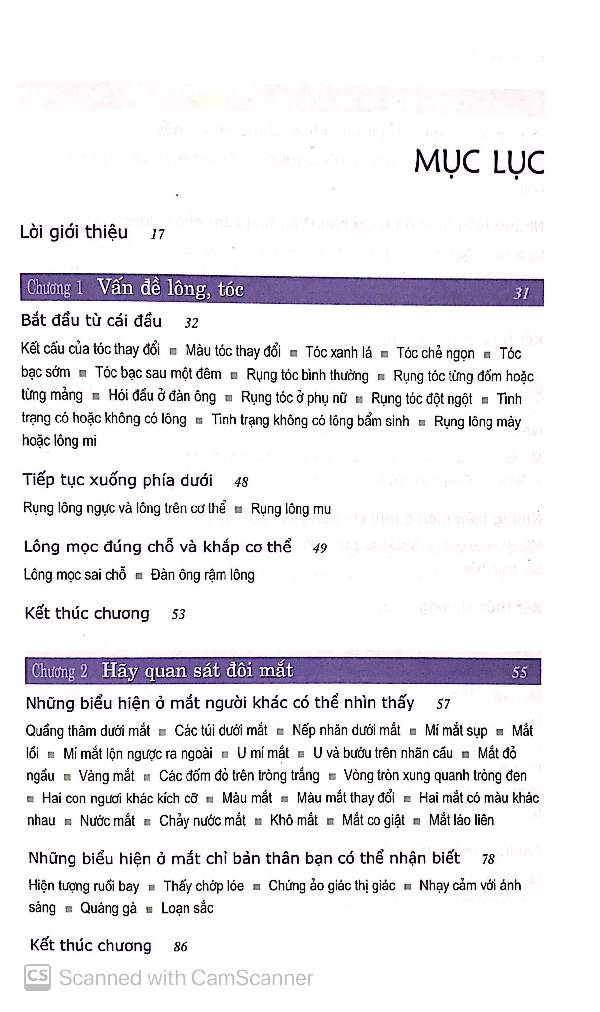 những biểu hiện của cơ thể