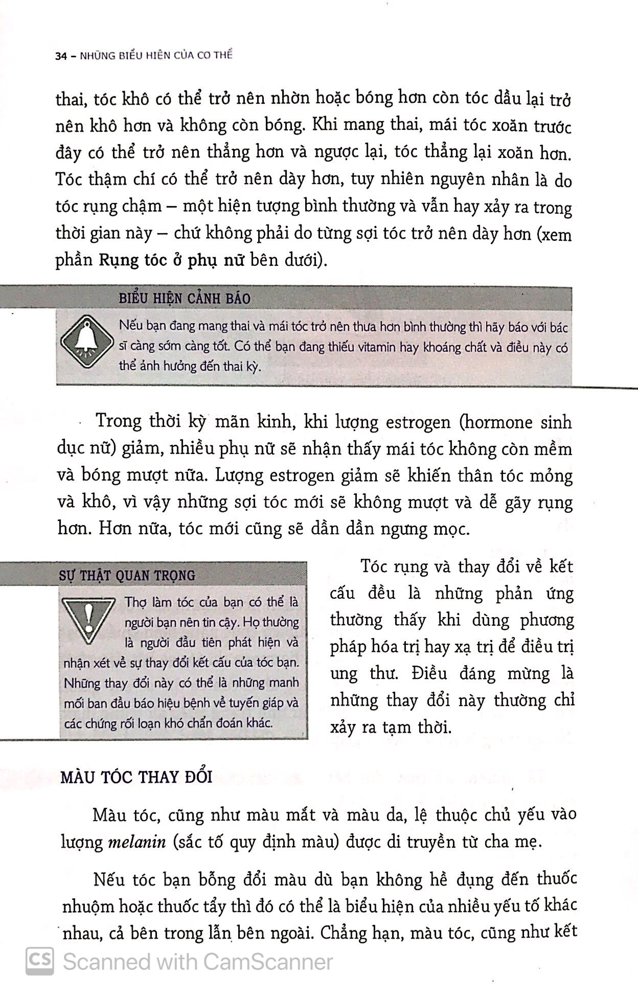 những biểu hiện của cơ thể