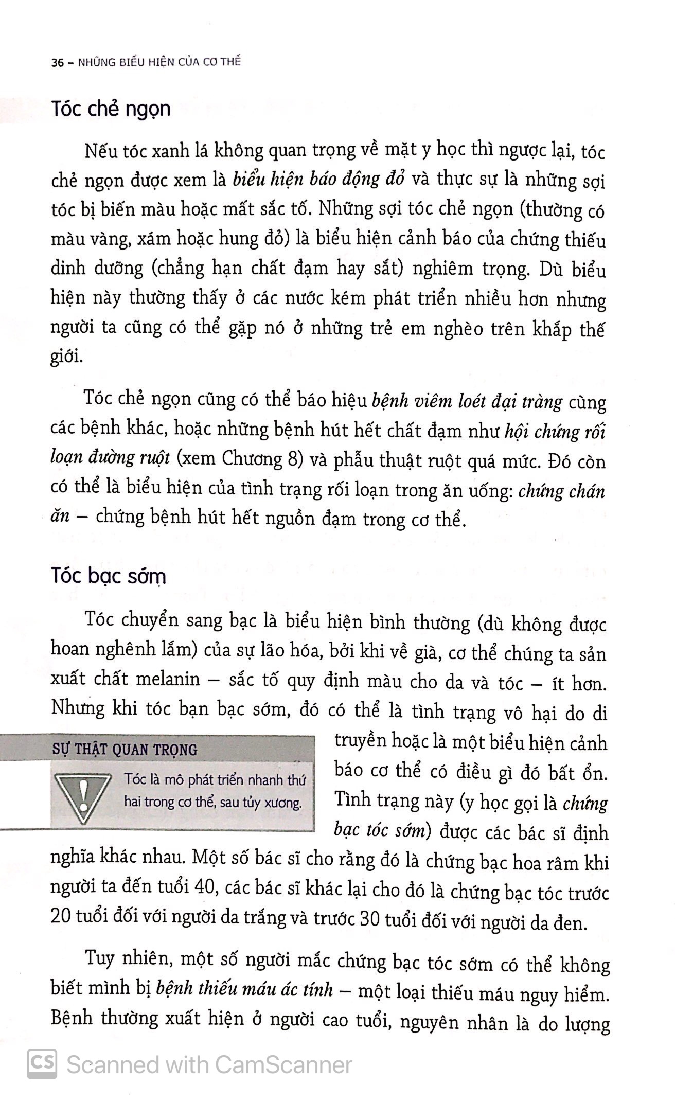những biểu hiện của cơ thể
