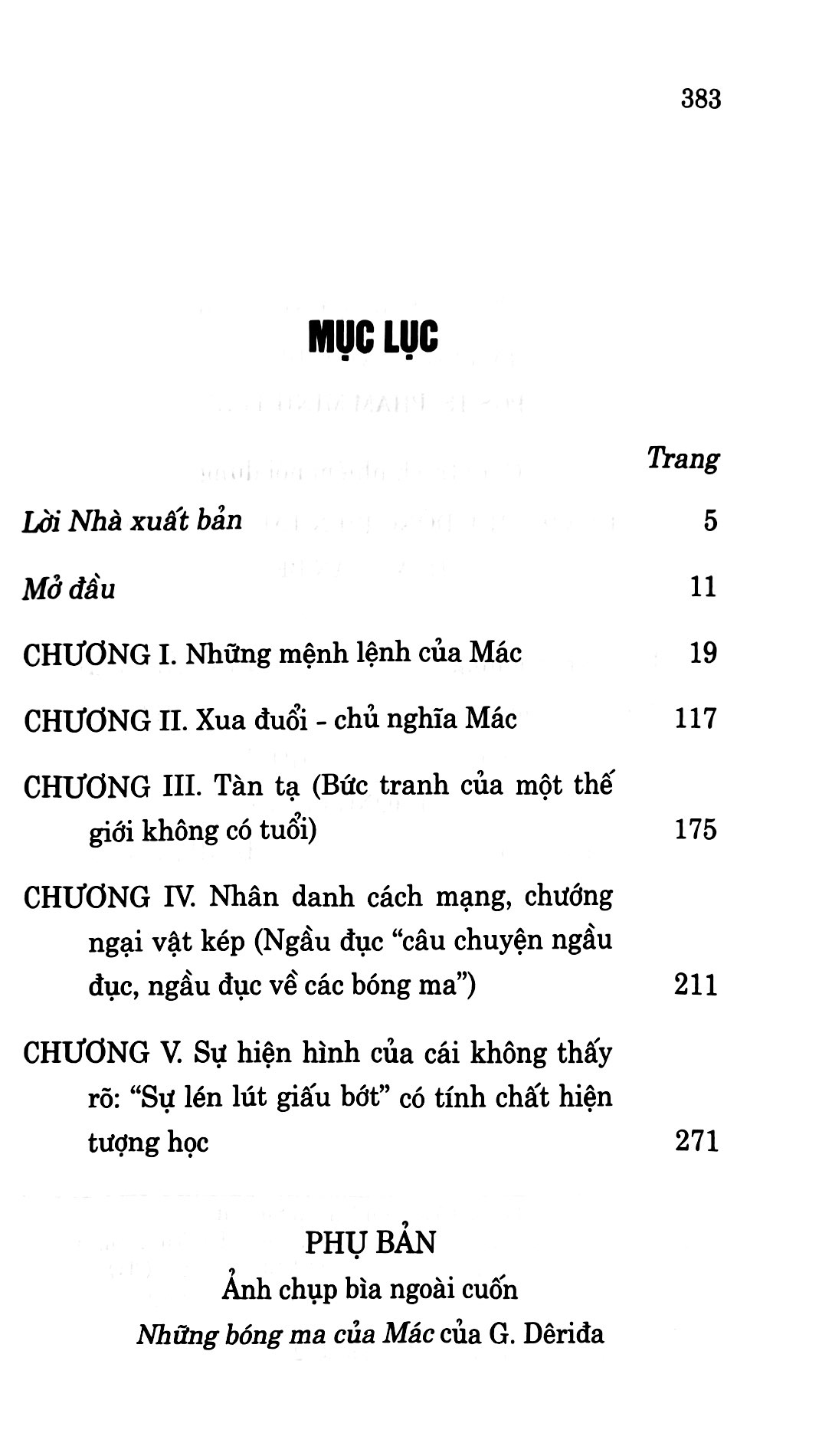 những bóng ma của mác