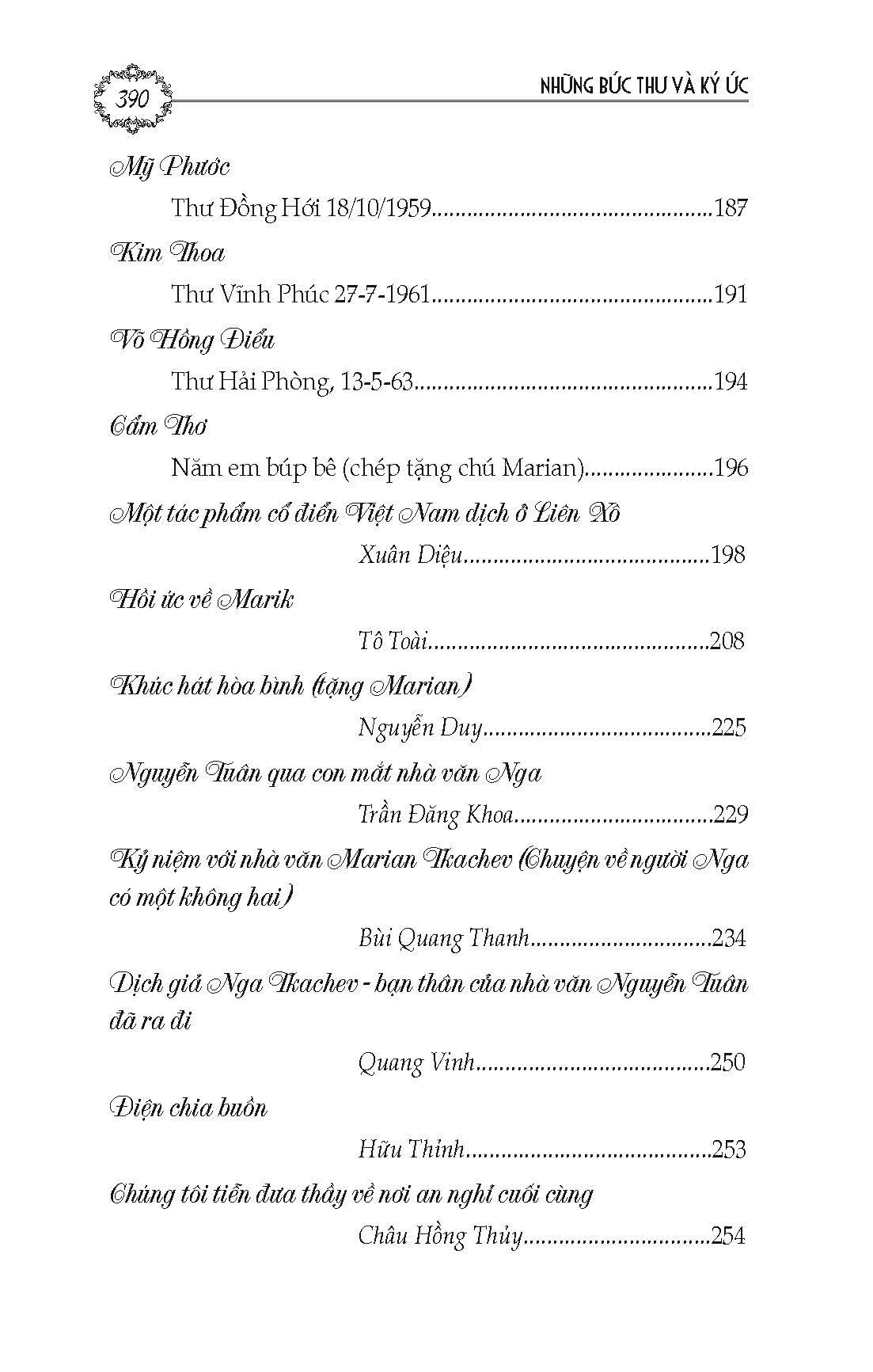 những bức thư và ký ức