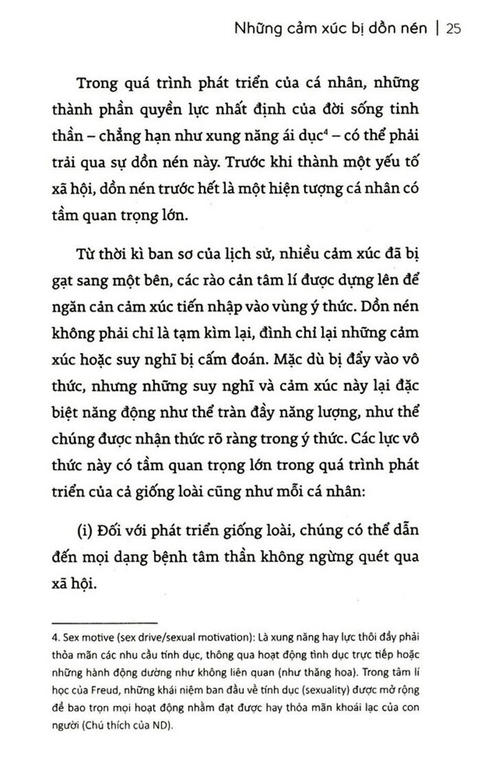 những cảm xúc bị dồn nén