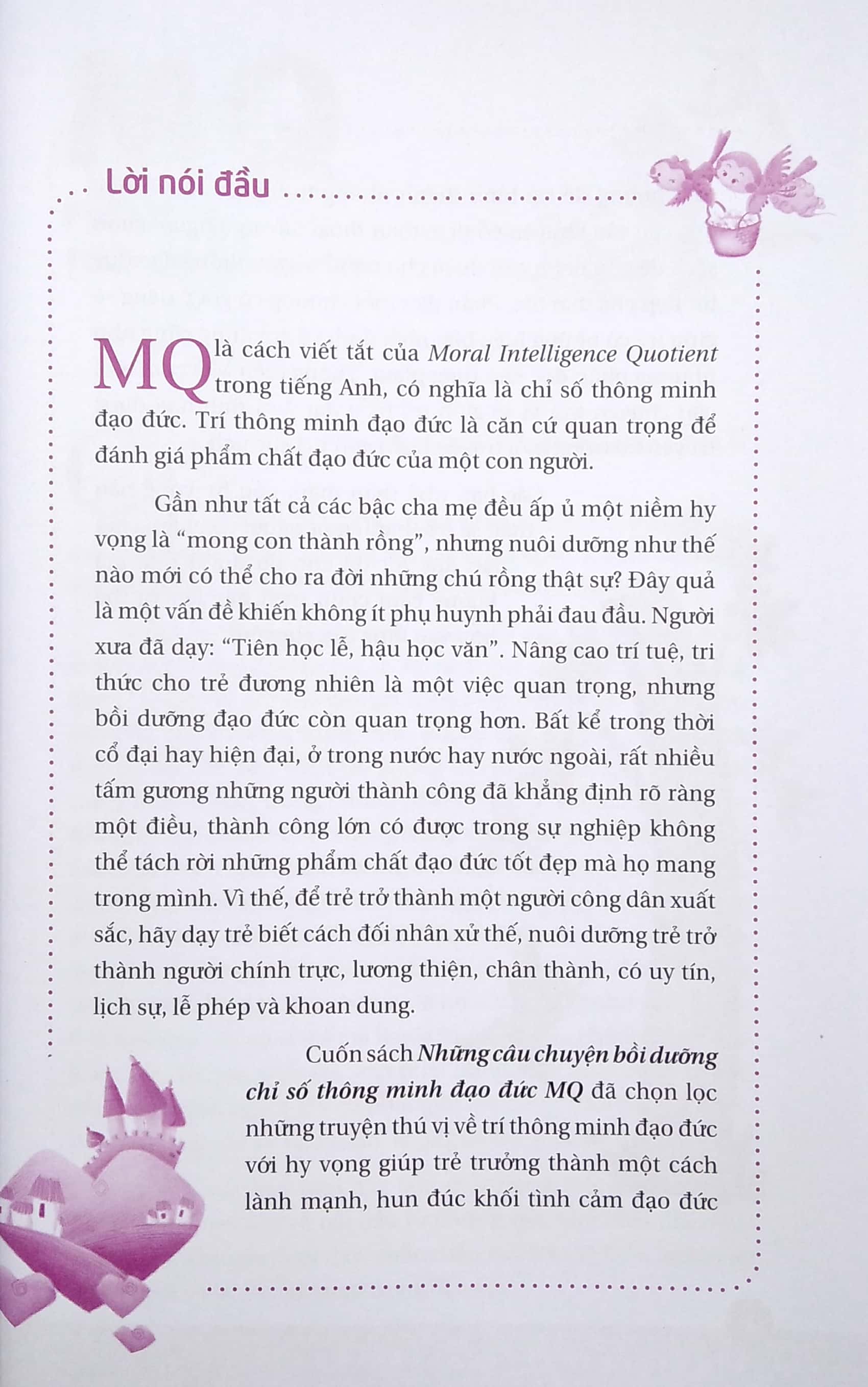 những câu chuyện bồi dưỡng chỉ số thông minh đạo đức mq